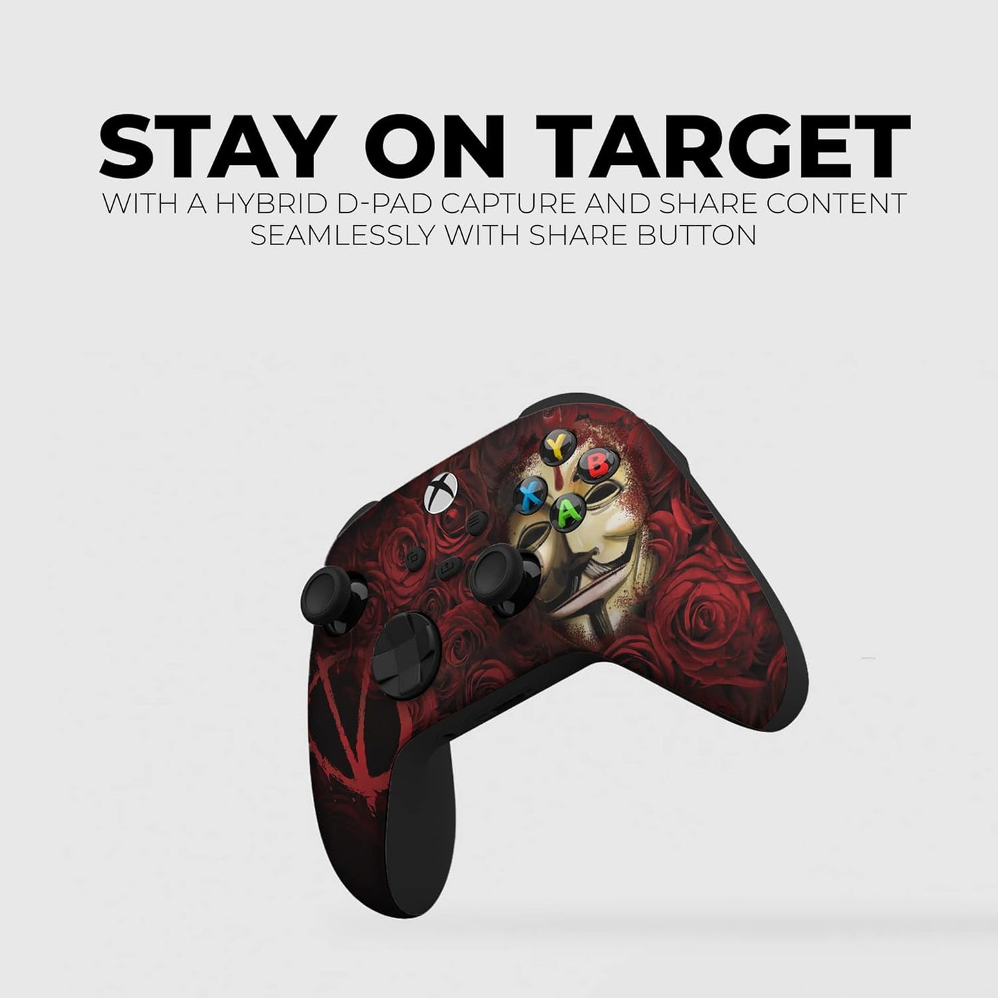 DreamController V For Venddeta Custom X-box Controller Wireless compatible with X-box One/Series X/S Proudly Customized in USA with Permanent HYDRO-DIP Printing (NOT JUST A SKIN)