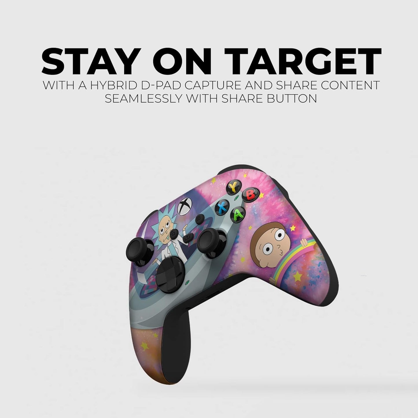 DreamController Schwifty Rickky & Mortty Custom X-box Controller Wireless compatible with X-box One/Series X/S Proudly Customized in USA with Permanent HYDRODIP (NOT JUST A SKIN)(MODDED)