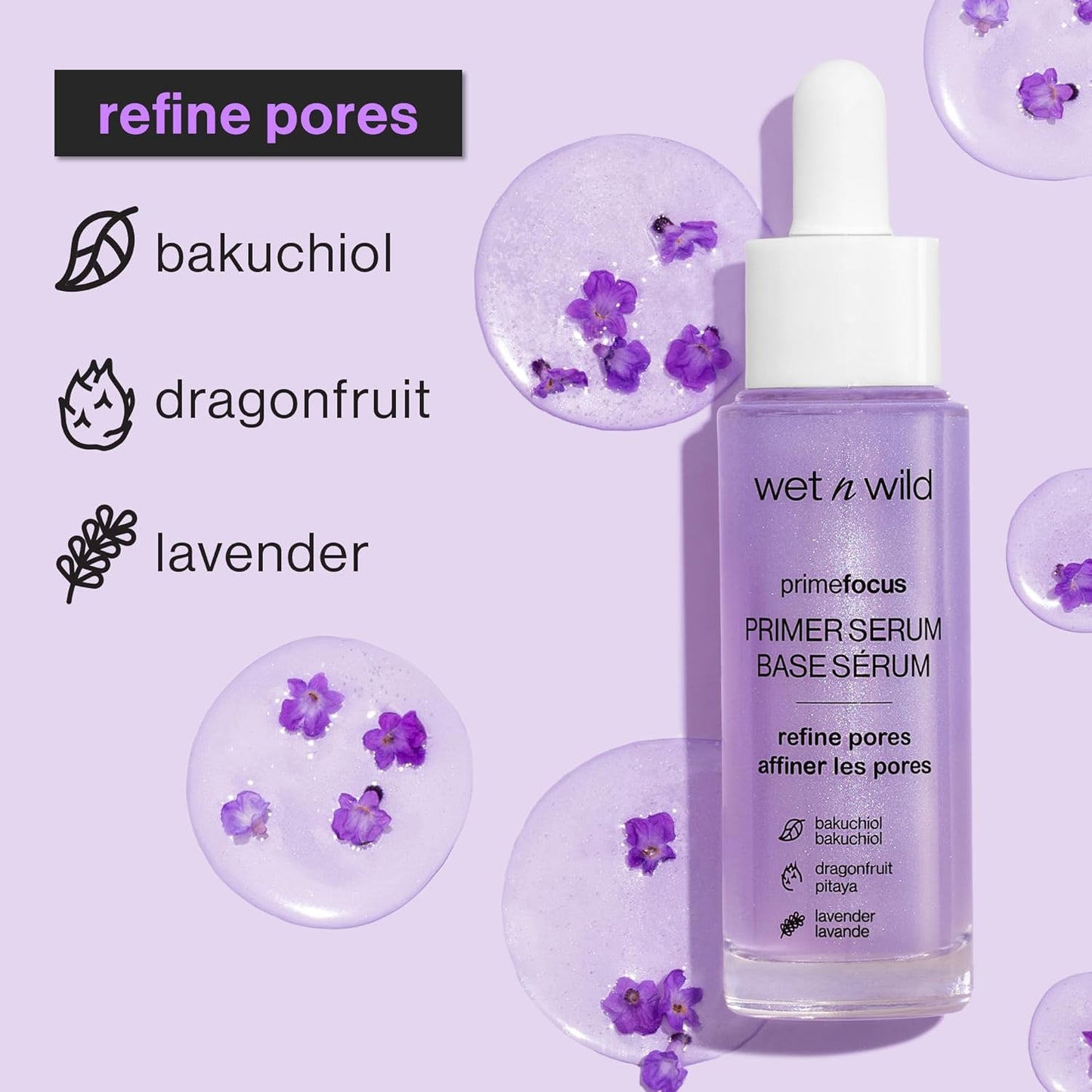 wet n wild Prime Focus Facial Serum Primer Makeup Extending, Hydrating Face Skin Care Product, Reduces Fine Lines And Wrinkles, For Repairing Dry Skin, Retinol Alternative