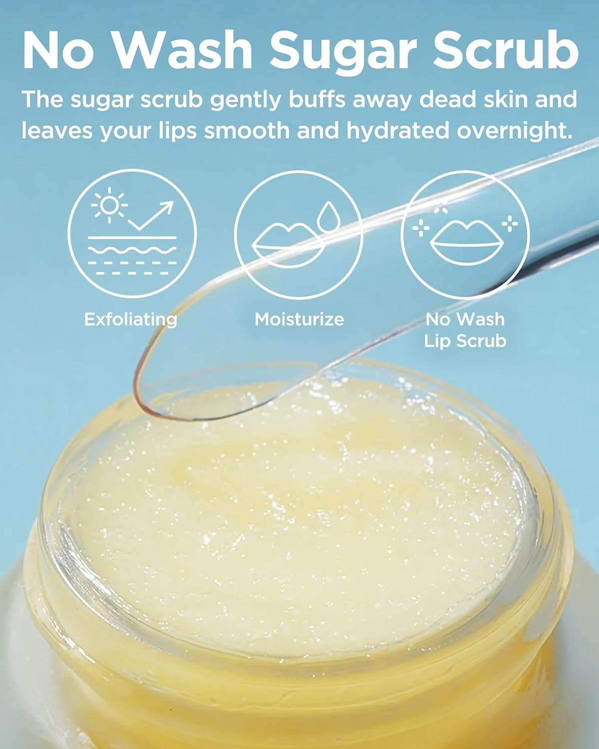 TOCOBO Lemon Sugar Lip Mask – Korean Vegan Lip Scrub & Overnight Exfoliating Treatment for Dry, Chapped Lips – Hydrating, Plumping, Smoothing – Glazed Balm Texture, Non-Sticky, 0.68oz