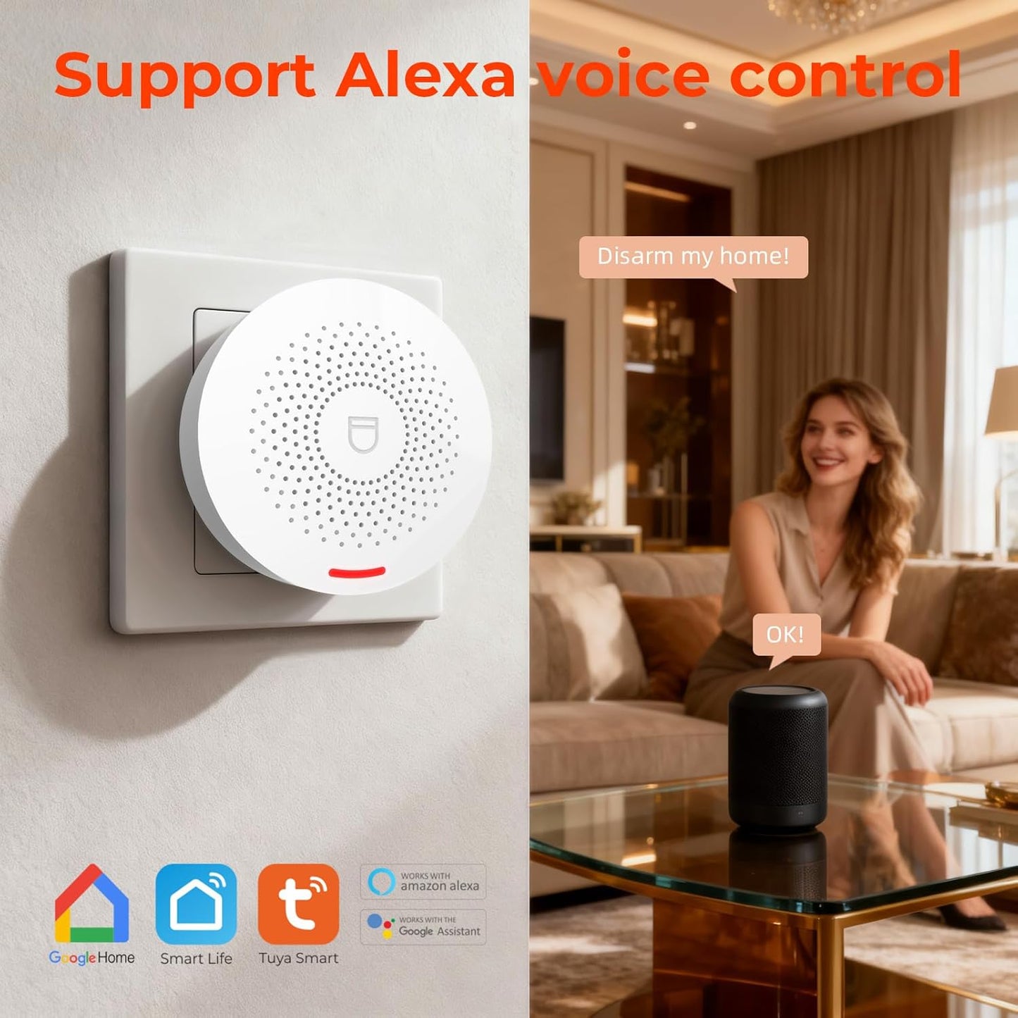 Caregiver Call Button Wireless Call Button for Elderly at Home,WiFi Panic Button,Life Alert Systems for Seniors No Monthly Fee (whiter3)
