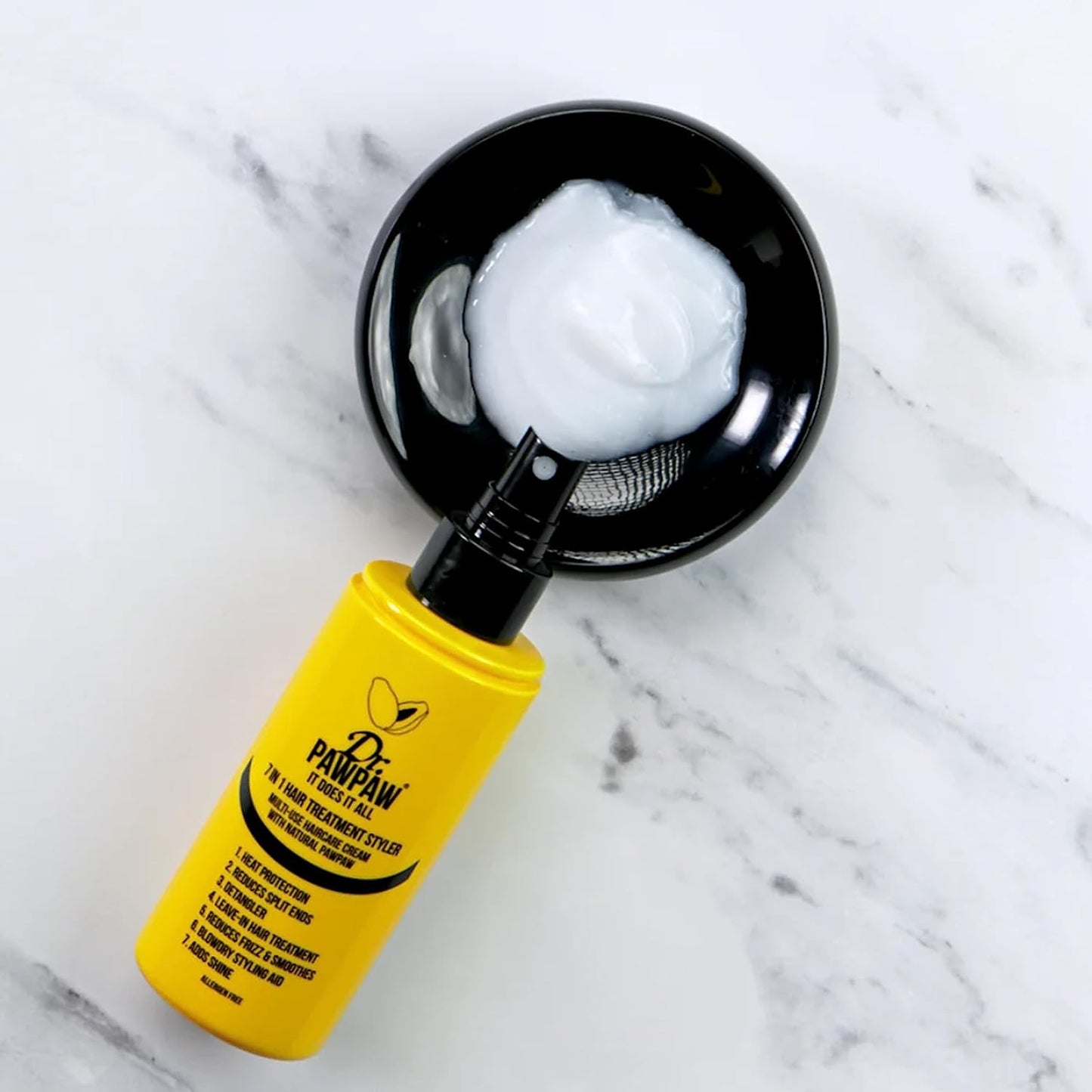 It Does It All: 7 in 1 Hair Treatment Styler with Papaya, Aloe Vera, Coconut Oil, Vegan & Natural (6 x 150 ml)