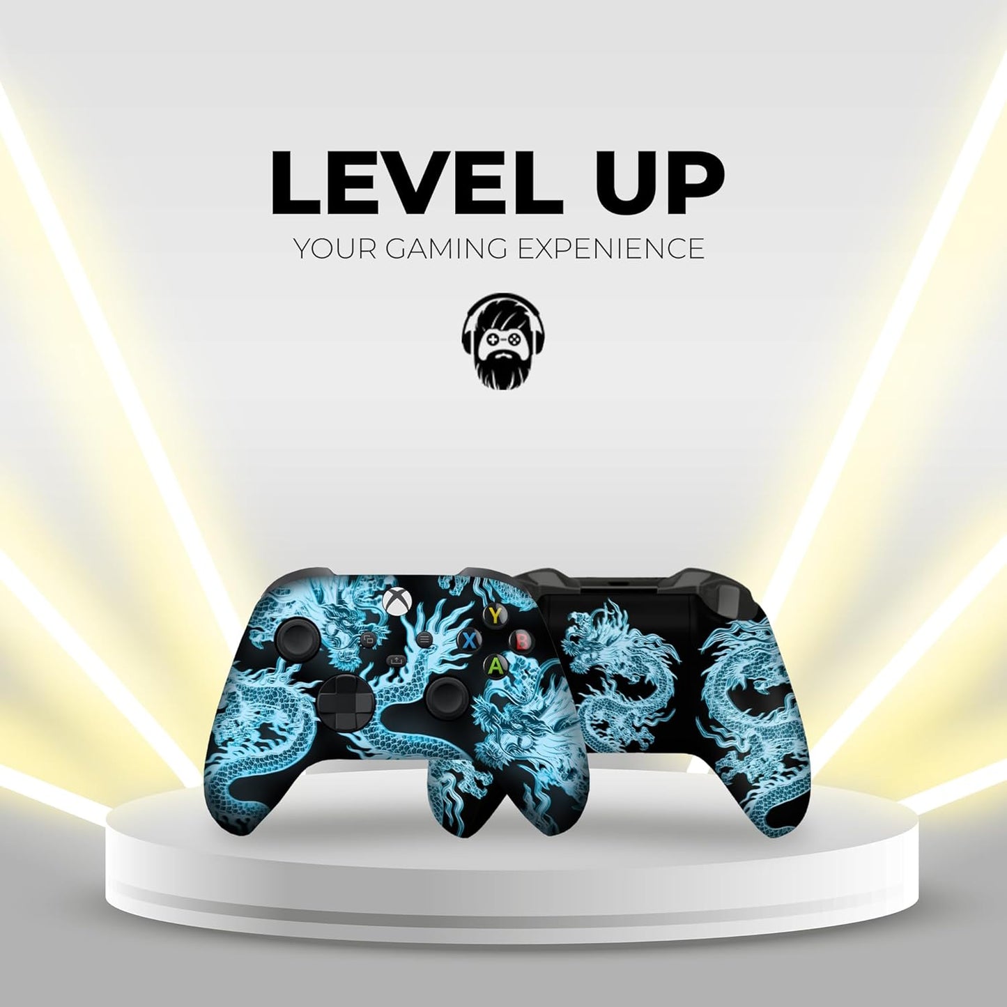 DreamController Neon Dragonns Custom X-box Controller Wireless compatible with X-box One/Series X/S Proudly Customized in USA with Permanent HYDRO-DIP Printing (NOT JUST A SKIN).