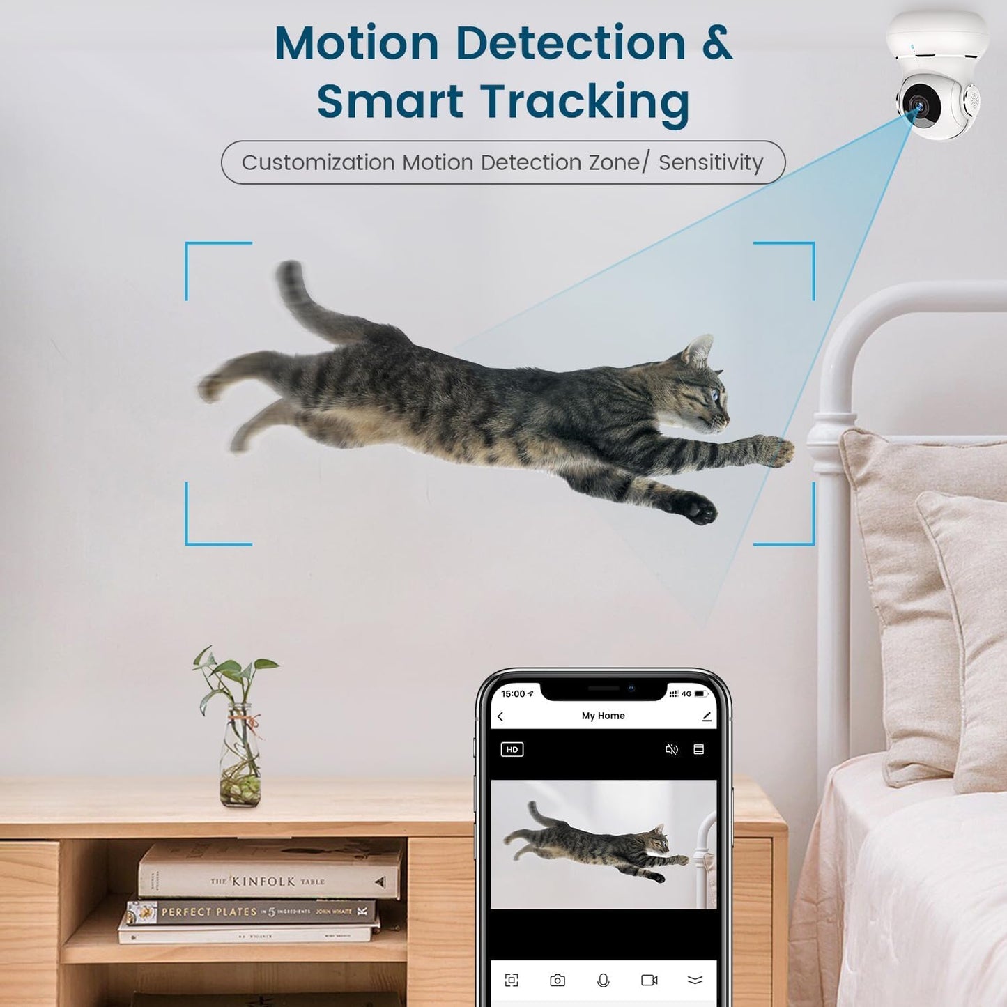 litokam 360 Cameras for Home Security 2K, 2 Pack Indoor Security Camera for Baby/Pet/Nanny with Night Vision, 2.4 GHz Smart WiFi Cam with Motion Detection & Two Way Audio