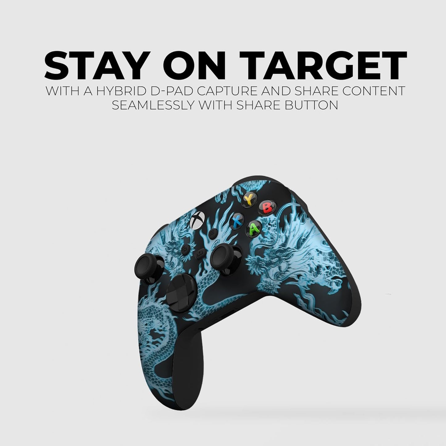 DreamController Neon Dragonns Custom X-box Controller Wireless compatible with X-box One/Series X/S Proudly Customized in USA with Permanent HYDRO-DIP Printing (NOT JUST A SKIN)