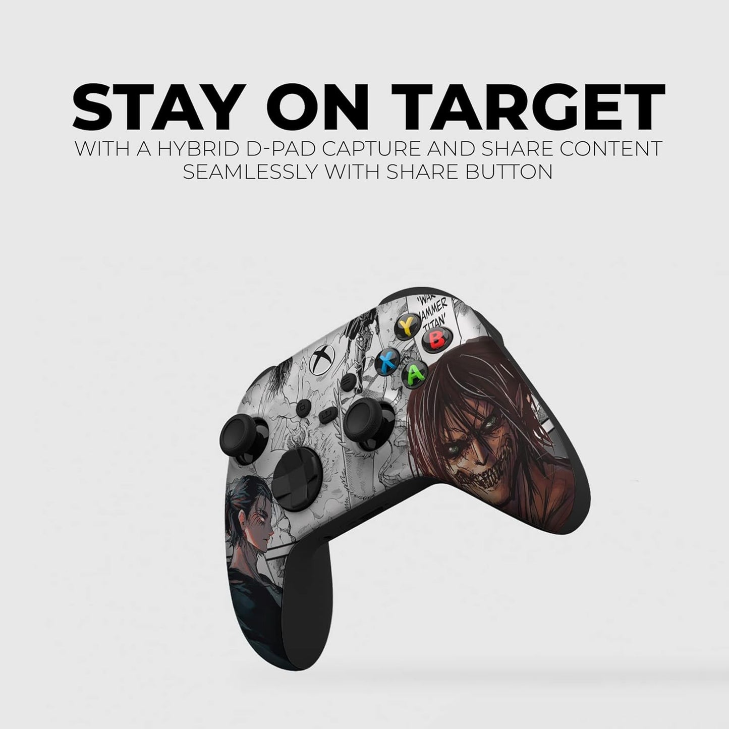 DreamController Attackk On Titan Custom X-box Controller Wireless compatible with X-box One/X-box Series X/S Proudly Customized in USA with Permanent HYDRO-DIP Printing (NOT JUST A SKIN)