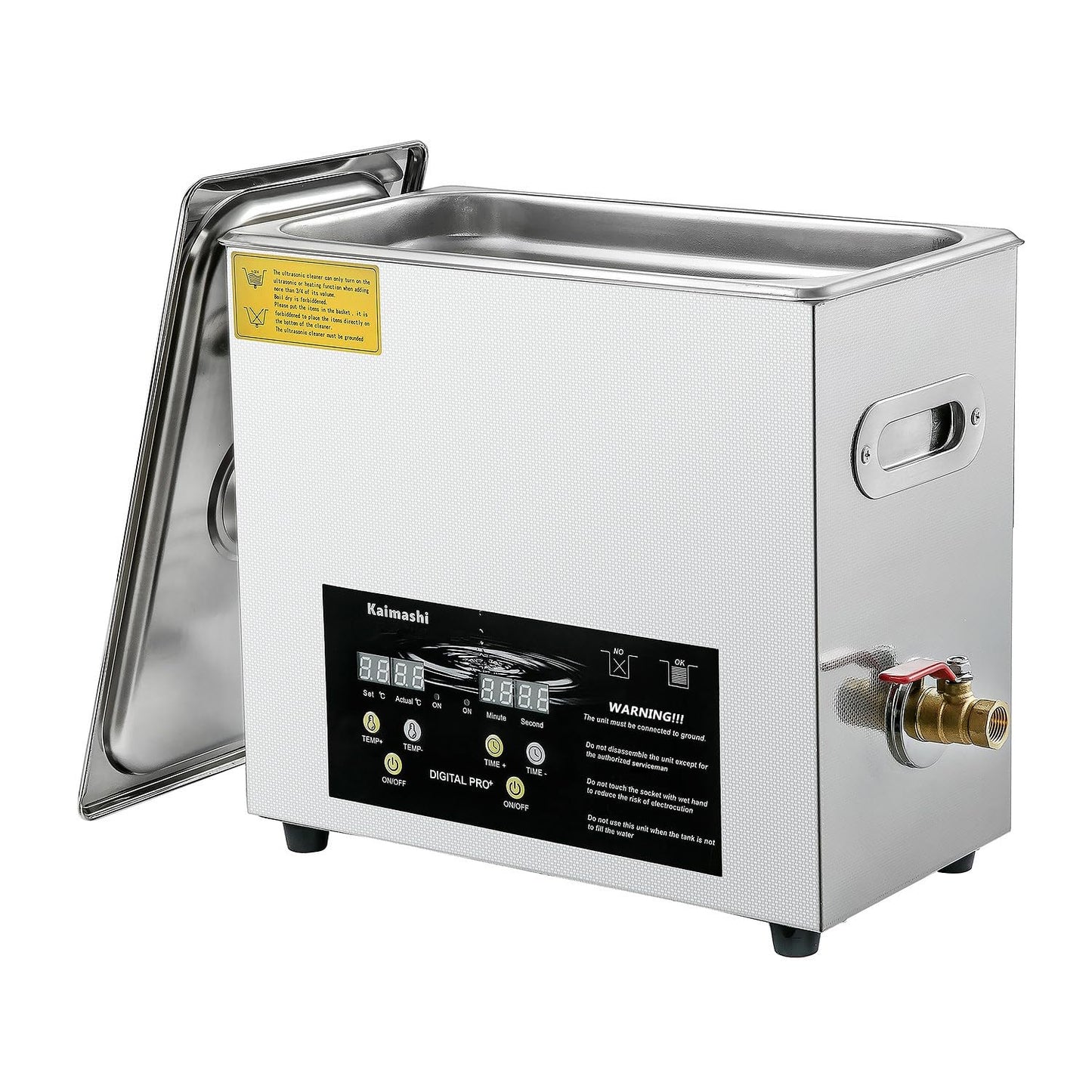 Ultrasonic Cleaner 6.5L with Digital Timer and Heater, Stainless Steel Ultrasonic Cleaning Machine for Carburetor Parts Cleaning