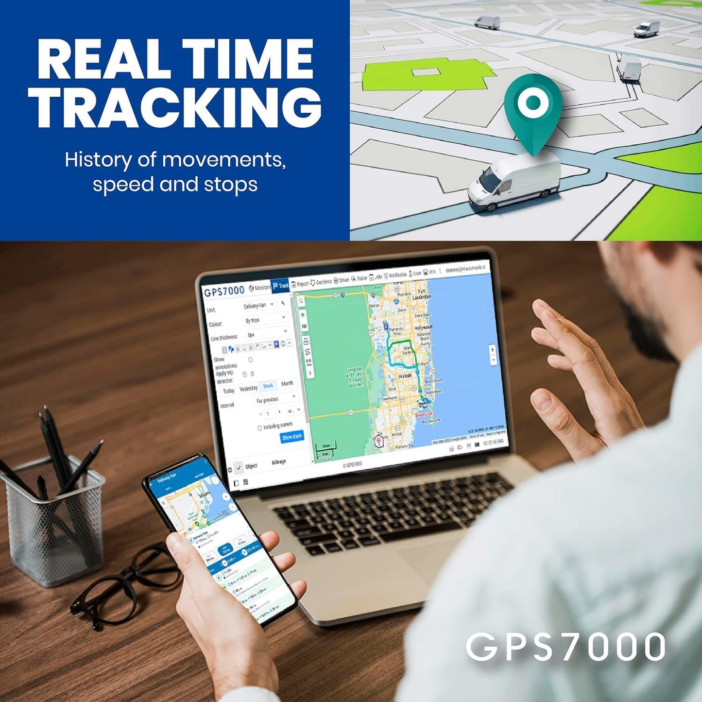 GPS7000 Hidden Vehicle GPS Tracker for Vehicles | 12 Months Service Included | 4G Car GPS Tracker Device | Easy Self-Installation | Real-Time Vehicle Tracking | Optional Renewal, No Mandatory Fees