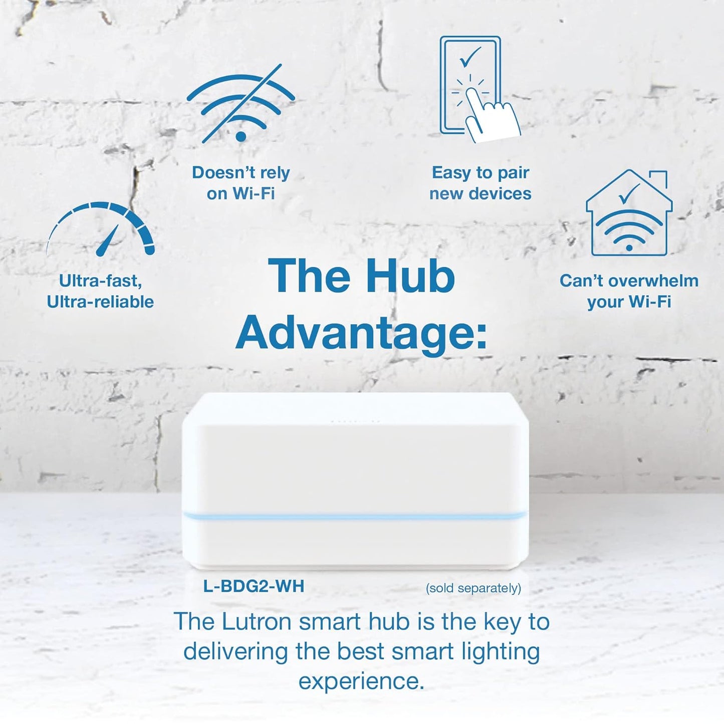 Lutron Caseta Original Smart Light Switch (Lutron Smart Hub Required), for Home, LED Lights, and Fans, 6 Amp, Single-Pole/3-Way, Neutral Required, PD-6ANS-BL, Black