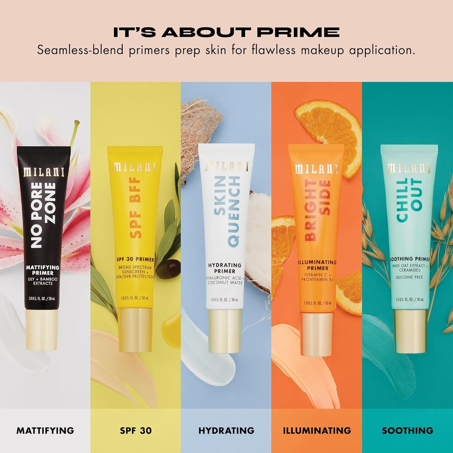 Milani Face Primer for Makeup (Brightening & Illuminating, 1.0 Fl. Oz)