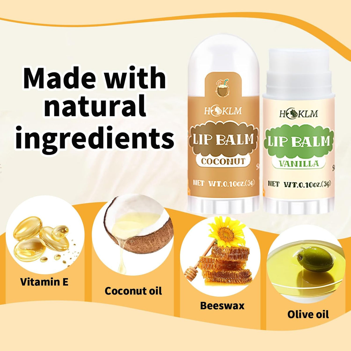 Mini Balms Mini Lip Balm 50 Pack, Natural Lip Balms with Vitamin E and Coconut Oi ...