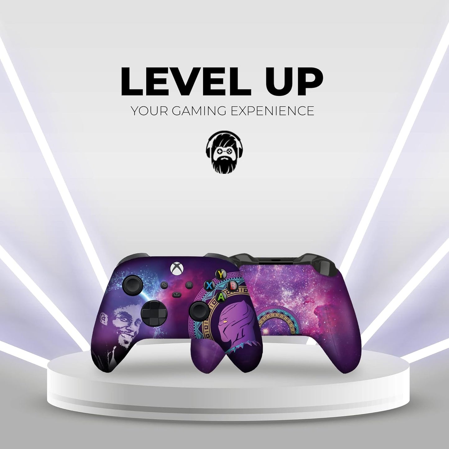 DreamController Blacckk Panther Custom X-box Controller Wireless compatible with X-box One/Series X/S Proudly Customized in USA with Permanent HYDRO-DIP Printing(NOT JUST A SKIN) (MODDED)