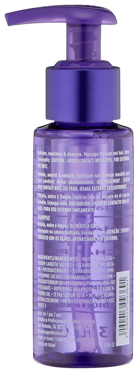 Obliphica Seaberry Shampoo for Medium & Course Hair - Frizz Free, Nourished, and Damaged Repaired Hair - Hair Mask & Treatment for Dry Hair and Growth - 3 Fl Oz