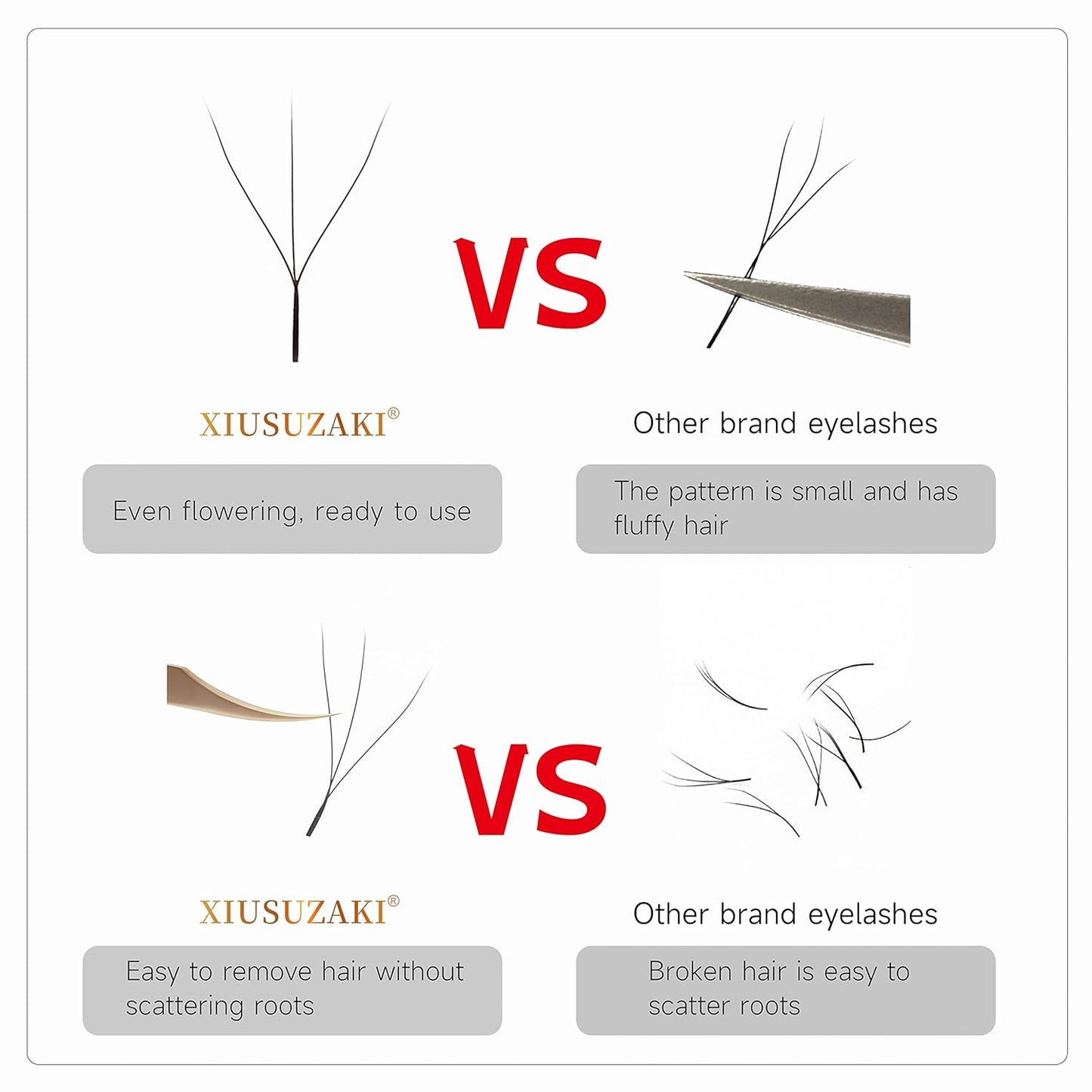 W Eyelash Extension 3D Volume Premade Fans 0.07 D Curl 8-15mm mix Lashes Matte Black Lash Extensions Easy Shape yy Eye Lashes(3D-0.07C-12mm)