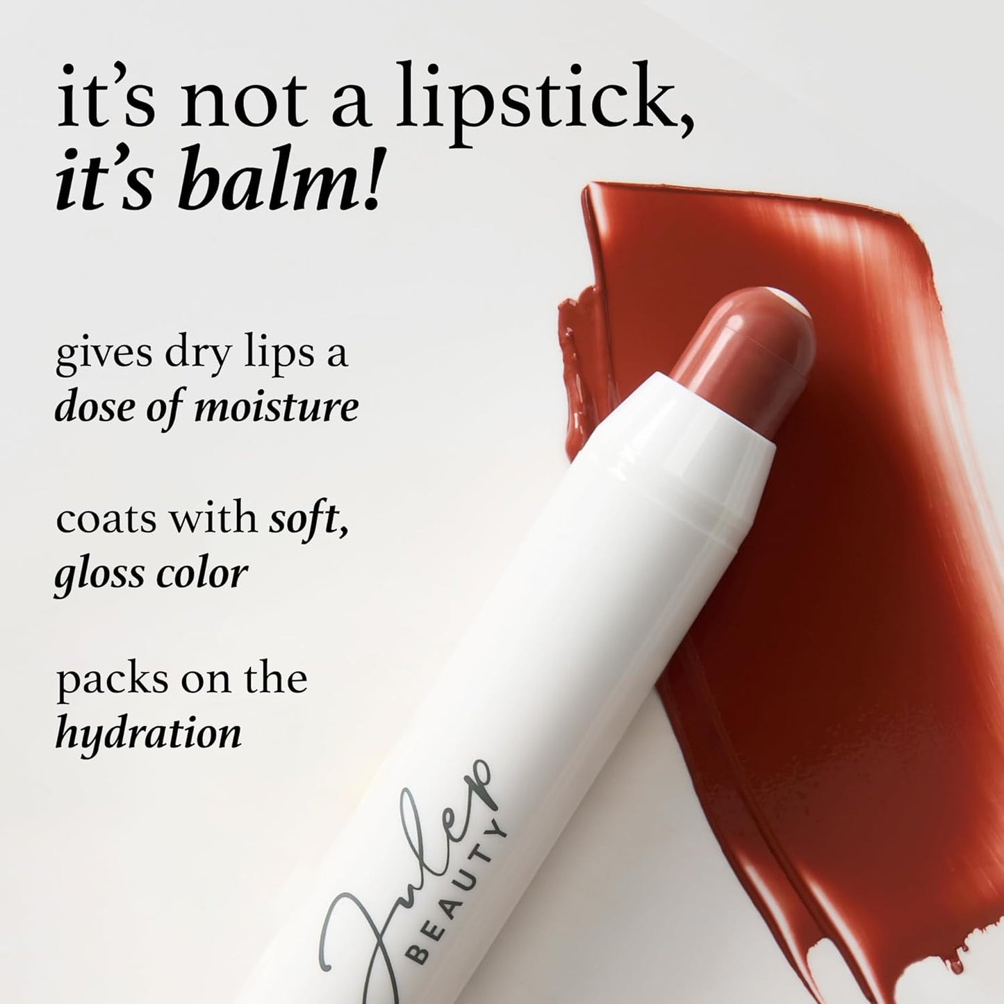 Julep It's Balm Tint of Color Lip Balm - Rosewood Nude | Hydrating Lip Color with Vitamin E Core | Natural Gloss Finish | Vegan & Cruelty-Free