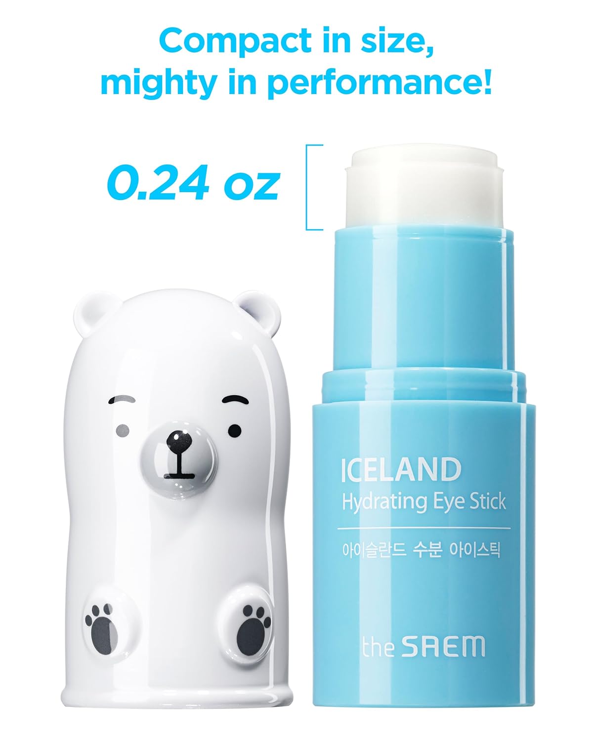 THESAEM Iceland Hydrating Eye Stick 0.24oz - Cooling Eye Balm for Dark Circles and Puffiness – Under Eye Treatment - Reduce Wrinkles and Moisturizing - Minimize Dark and puffy Eyes - Aqua Scent