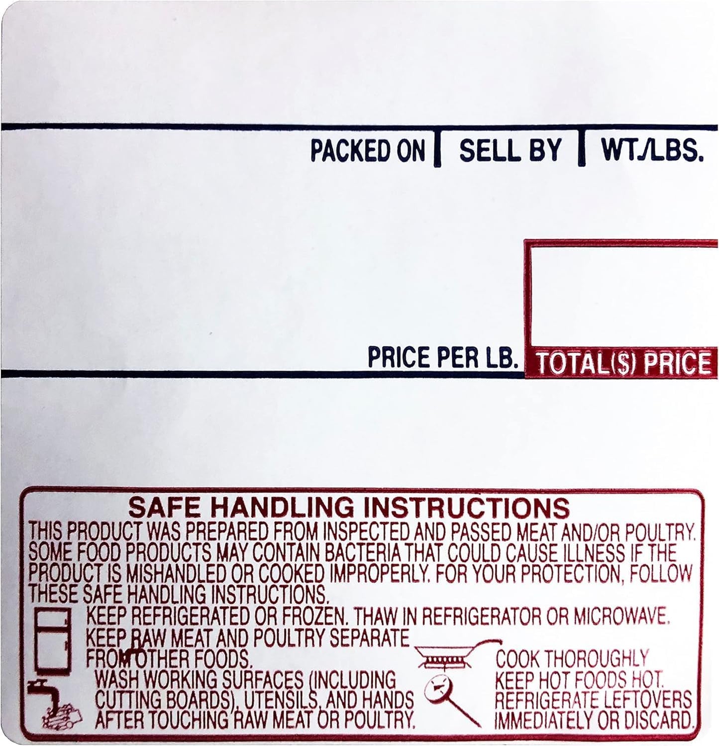 VisionTechShop LST-8040 Printing Scale Label, 58 x 60 mm, UPC/Safe Handling - CASE of 12 Rolls