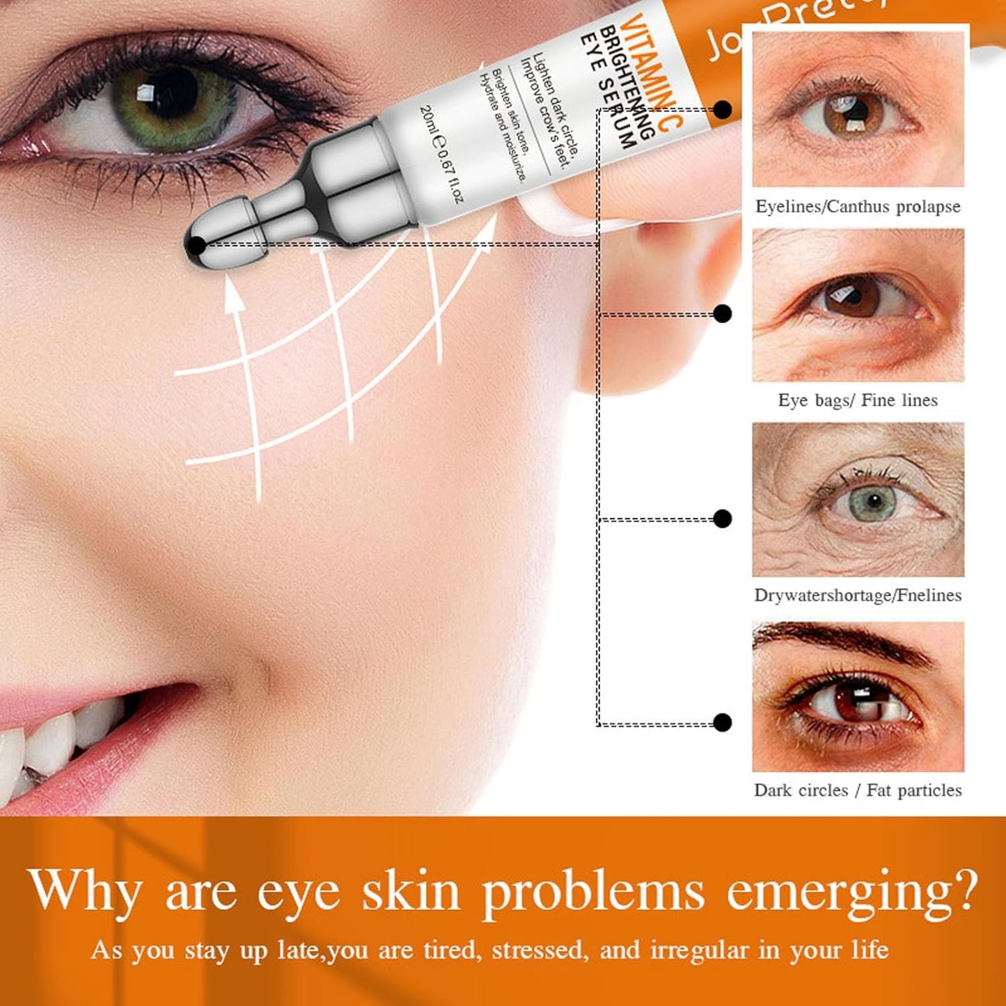 Eye Cream For Dark Circles, Vitamin C Eye Cream For Dark Circles And Puffiness, Anti Aging Eye Cream For Reduce Fine Lines, Wrinkles, & Dark Circles, Under Eye Cream For Puffiness And Bags (01)
