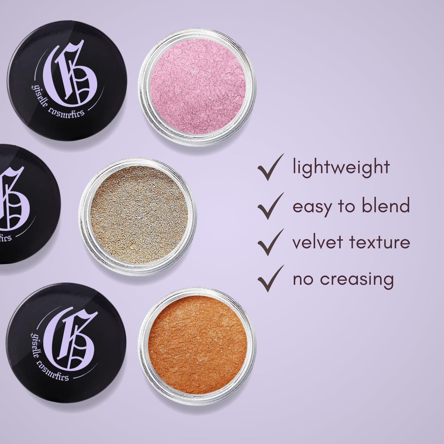 Copperhead Gummy Organic Mineral Eyeshadow Palette - Orange Glitter, Shimmer, Gold, Copper Tones with Loose Highlighter Makeup - Eye Glitter Makeup for Sparkle Eye Shadow Look