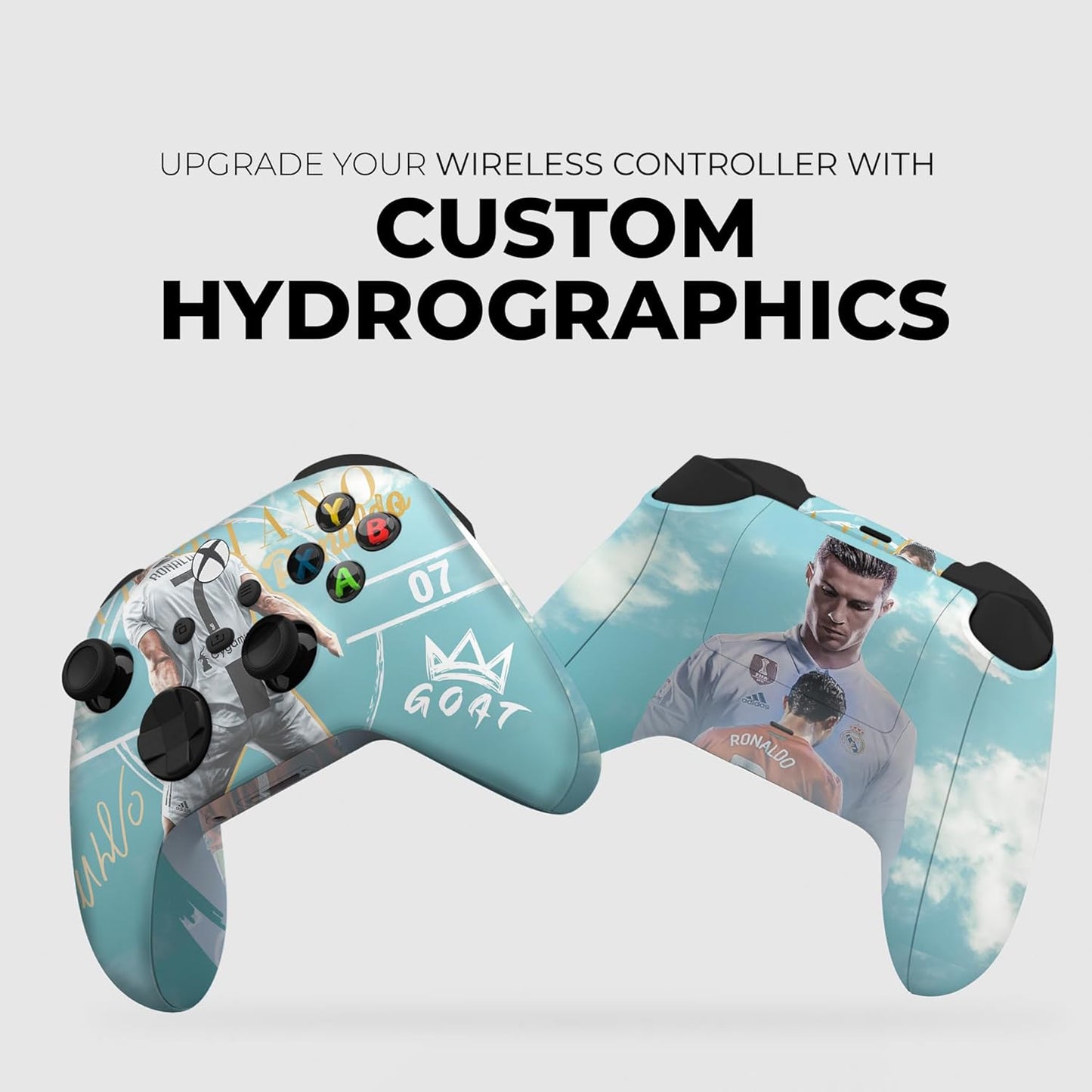 DreamController Ronaaldo Custom X-box Controller Wireless compatible with X-box One/Series X/S Proudly Customized in USA with Permanent HYDRO-DIP Printing (NOT JUST A SKIN)