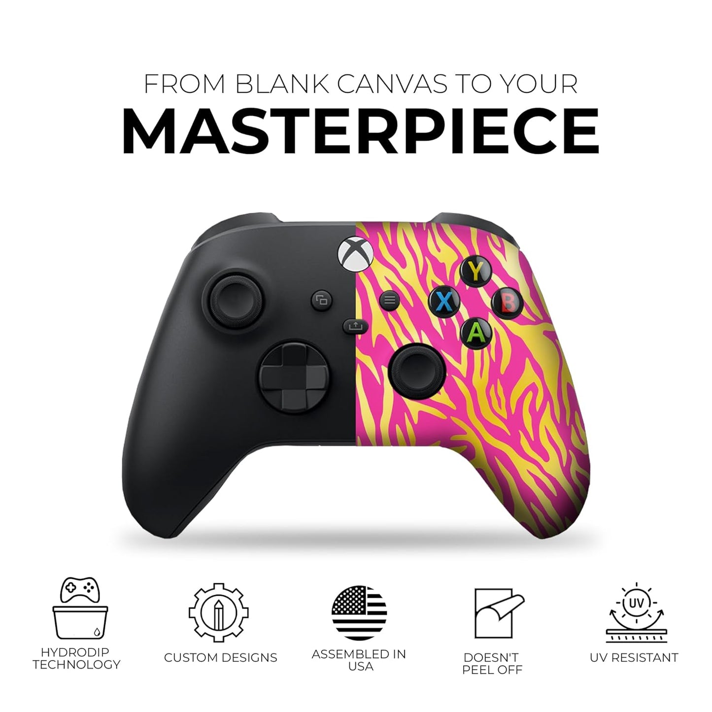 DreamController Nobility Tiggger Custom X-box Controller Wireless compatible with X-box One/Series X/S Proudly Customized in USA with Permanent HYDRO-DIP Printing (NOT JUST A SKIN)