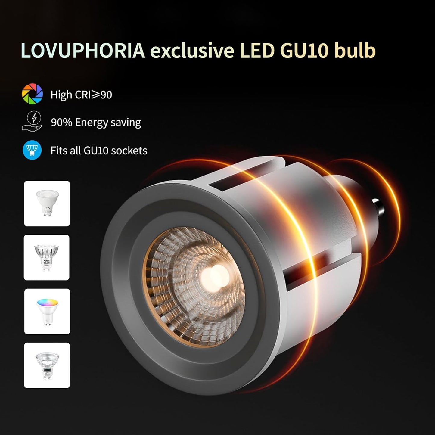 Ceiling Spotlight Indoor, Adjustable Angle 7W LED GU10 Replaceable, 3000K Warm White Flicker-Free,Accent Light for Living Room Bedroom Corridor Mural,Brushed Nickel