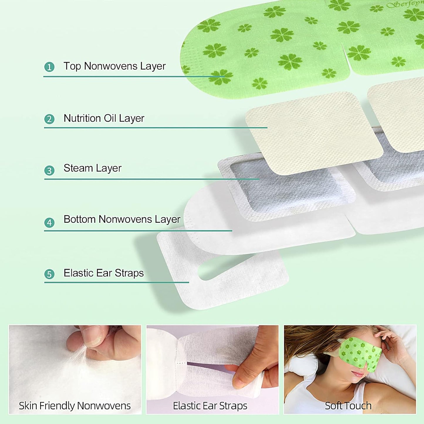 Serfeymi 16 Packs Steam Eye Mask Sleeping Mask for Eye SPA, Eye Beauty Heating Pad Warm Eye Mask, Disposable Eye Sleep Heated Eye Mask for Puffy Eyes, Dry Eyes, Dark Circles, Tired Eyes (Unscented)