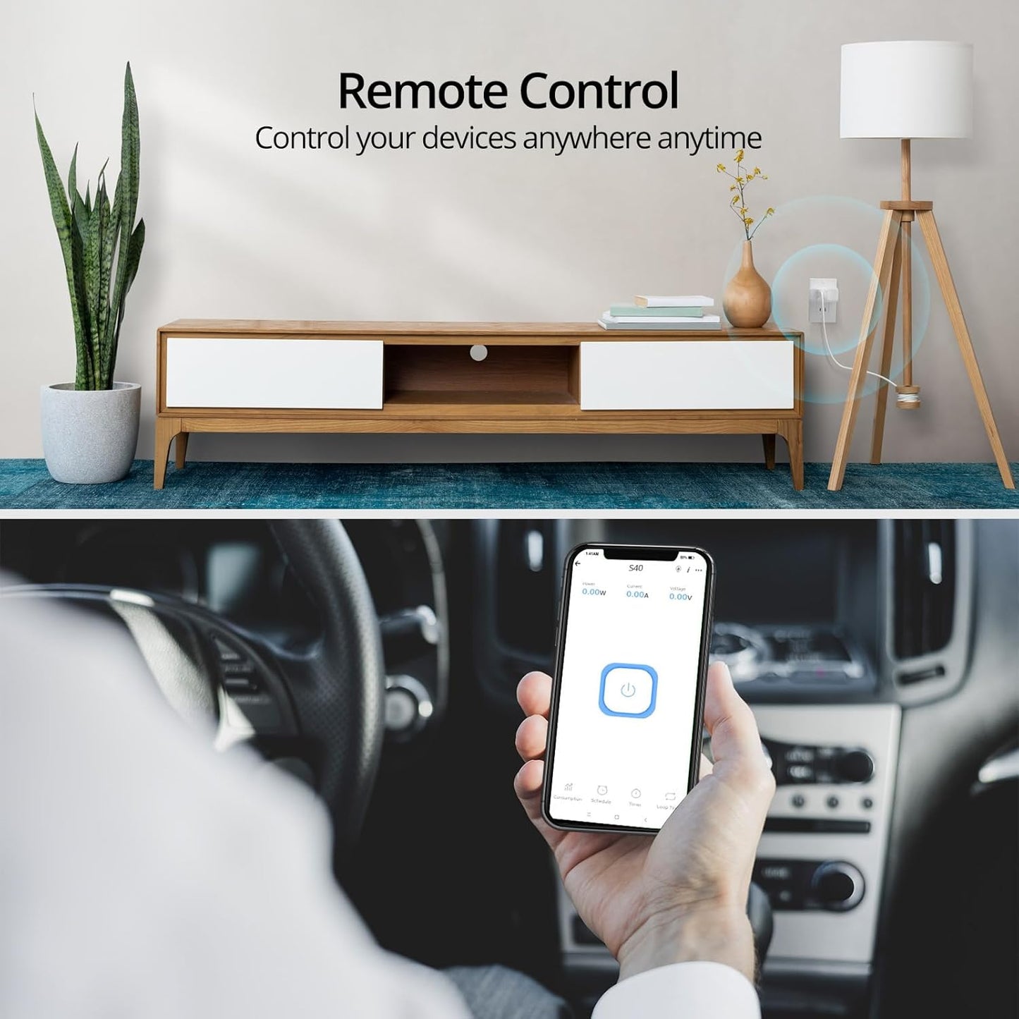 SONOFF S40 Smart Plug with Energy Monitoring 15A, WiFi Smart Outlets That Compatible with Alexa, Google Home & IFTTT, Smart Plug with Remote, ETL Certified, NO Hub Required, 2.4G WiFi Only(4-Pack)