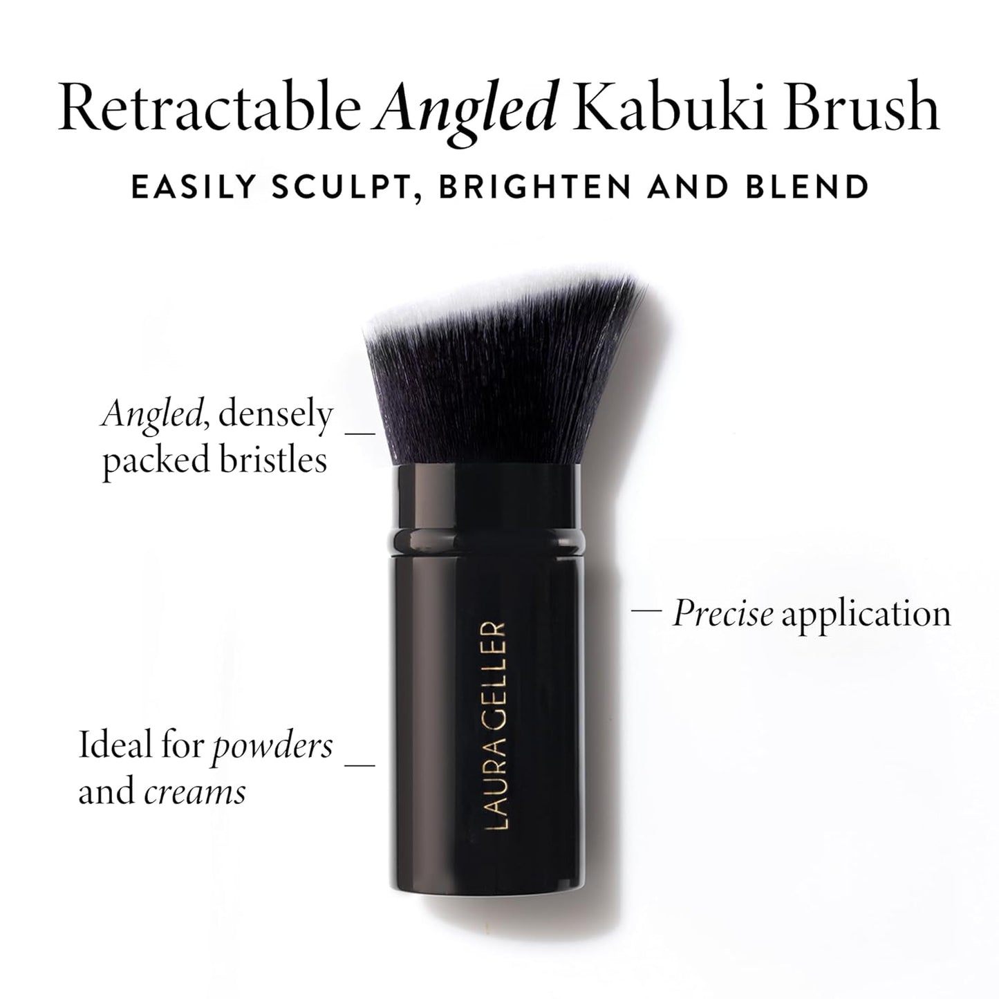 LAURA GELLER NEW YORK Ready-n-Radiant Kit (3 PC) - Baked Bronze-n-Brighten, Fair + Spackle Super-Size Skin Perfecting Primer, Champagne Glow + Retractable Angled Kabuki Brush