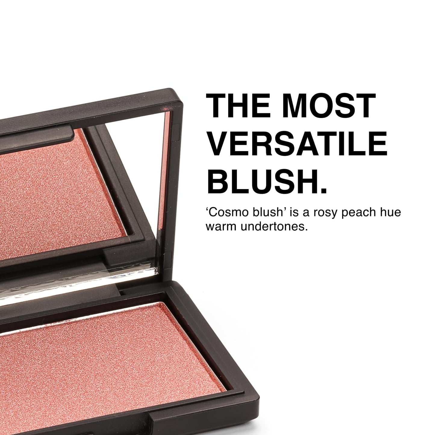 Makeup Powder Blusher - "Cosmo" - 4g / 0.141 oz - Full Coverage, Natural Blush - Soft, Buildable Pink, Coral, Peach & Golden Hues - Matte & Shimmering Shades Gives Cheeks a Radiant Glow
