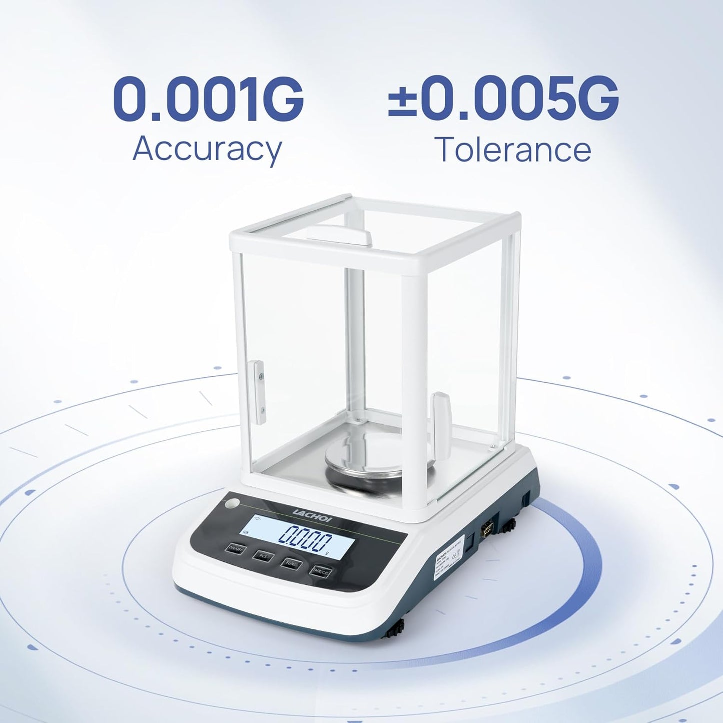 Lab Scale 0.001g×100g Accuracy Digital Lab Analytical Balance Jewelry Scale with Windshield,RS232 Interface Laboratory Analytical Balance (0.001g*100g)