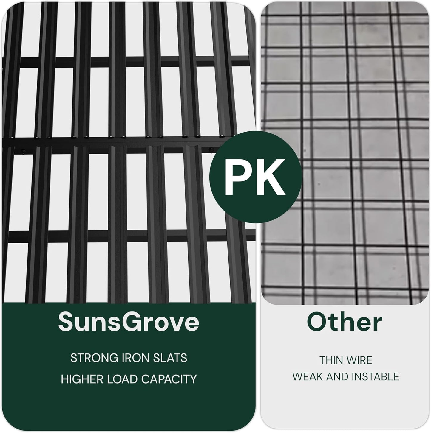 SunsGrove 4x8 Garage Storage Overhead Rack Organization, Adjustable Ceiling Mounted Storage Racks, 800LBS Weight Capacity, 22"-40" Ceiling Dropdown, 2 Pcs, Hammertone Black
