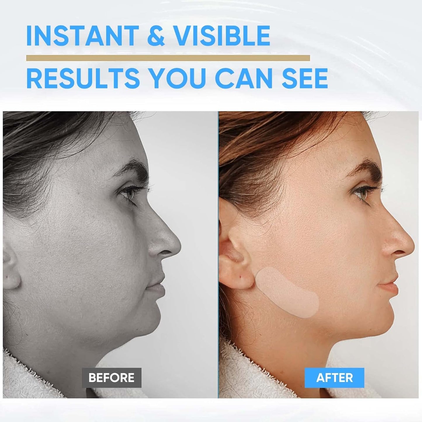 Senhorita Face Lift Tape, 120Pcs Instant Face Lift Tape Invisible, Face Tape Lifting Hide Double Chin and Wrinkles, Lifting Saggy Skin