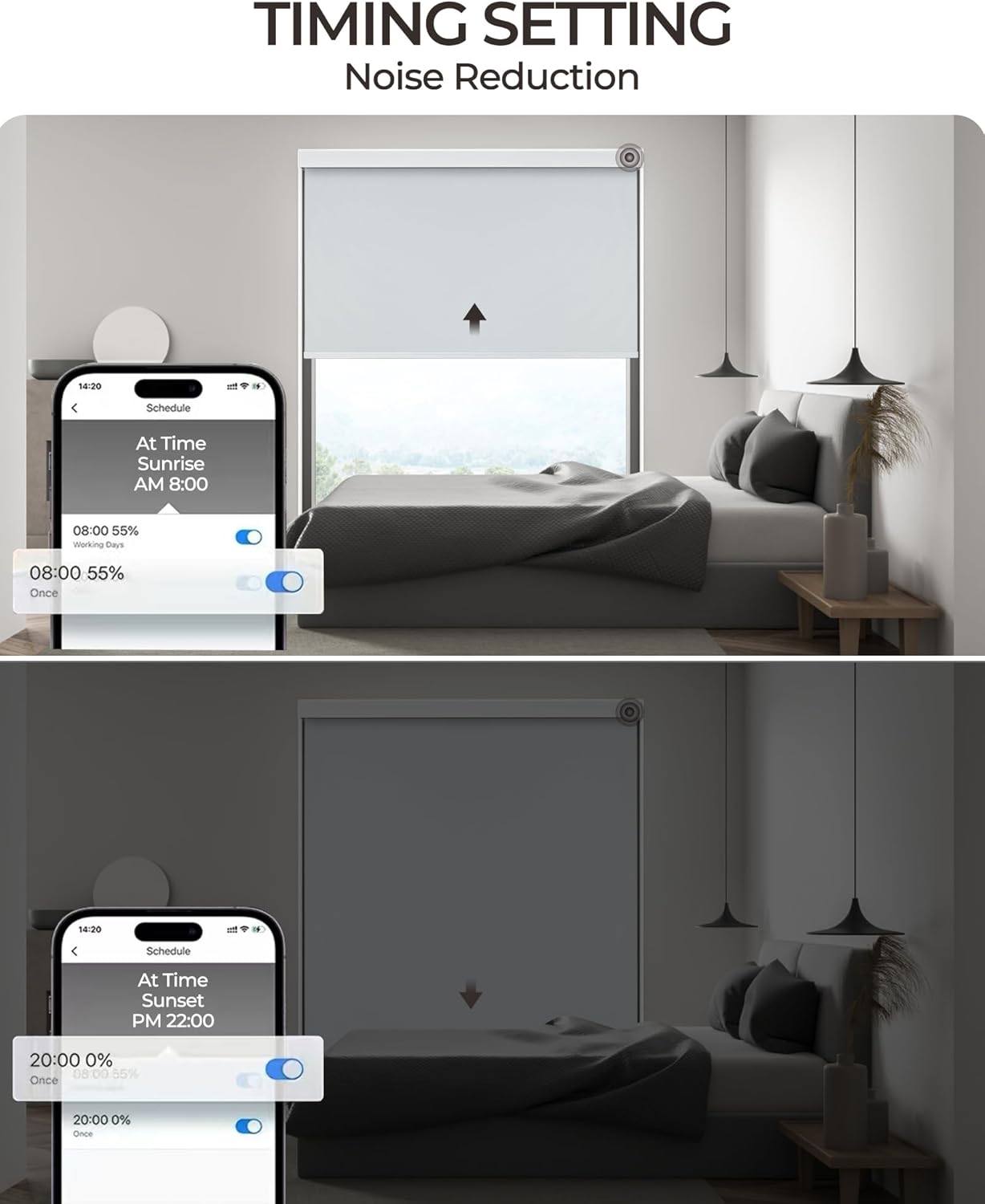 AIVIDIG Motorized Roller Shade with Remote Control, 100% Blackout Electric 21-98” Width Blinds for Windows with Alexa Google Home, Rechargeable Smart Automatic Customized Size（Waterproof-Beige）