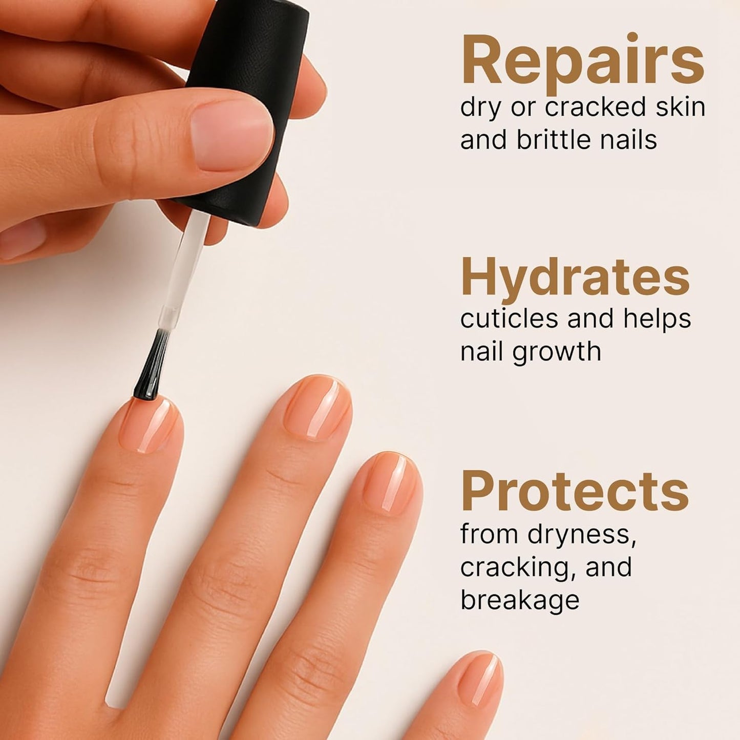 C CARE Fragrance Free Cuticle Oil For Nails - Repairs Cuticles Overnight - Moisturizes and Strengthens Nails and Cuticles - Dropper & Brush included - 2.5oz