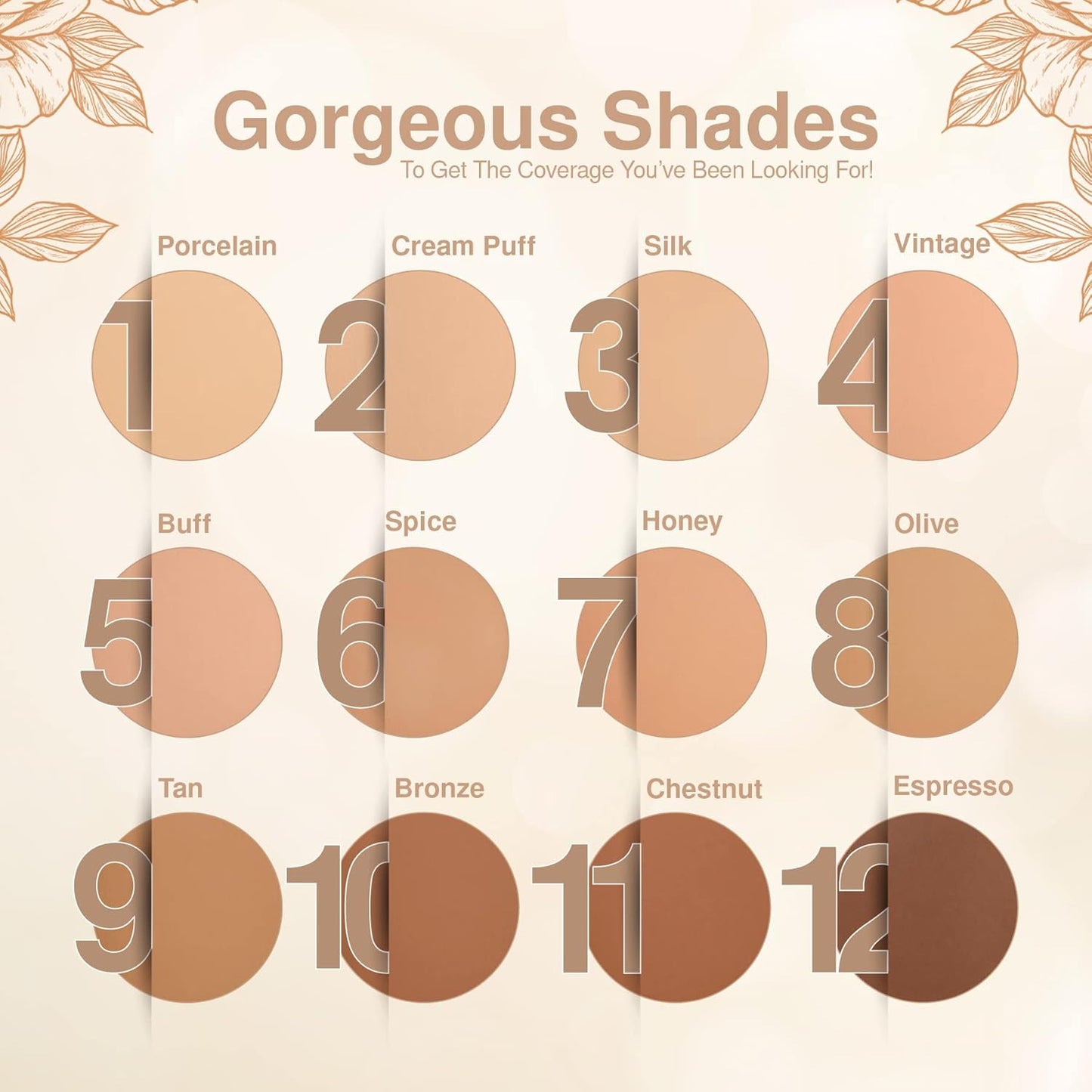 Frankie Rose Cosmetics Powder Foundation – Full Coverage Face Powder For Pores & Imperfections, Evens Out Skin Tone & Shine-Control | 58 Grams (Cream Puff)
