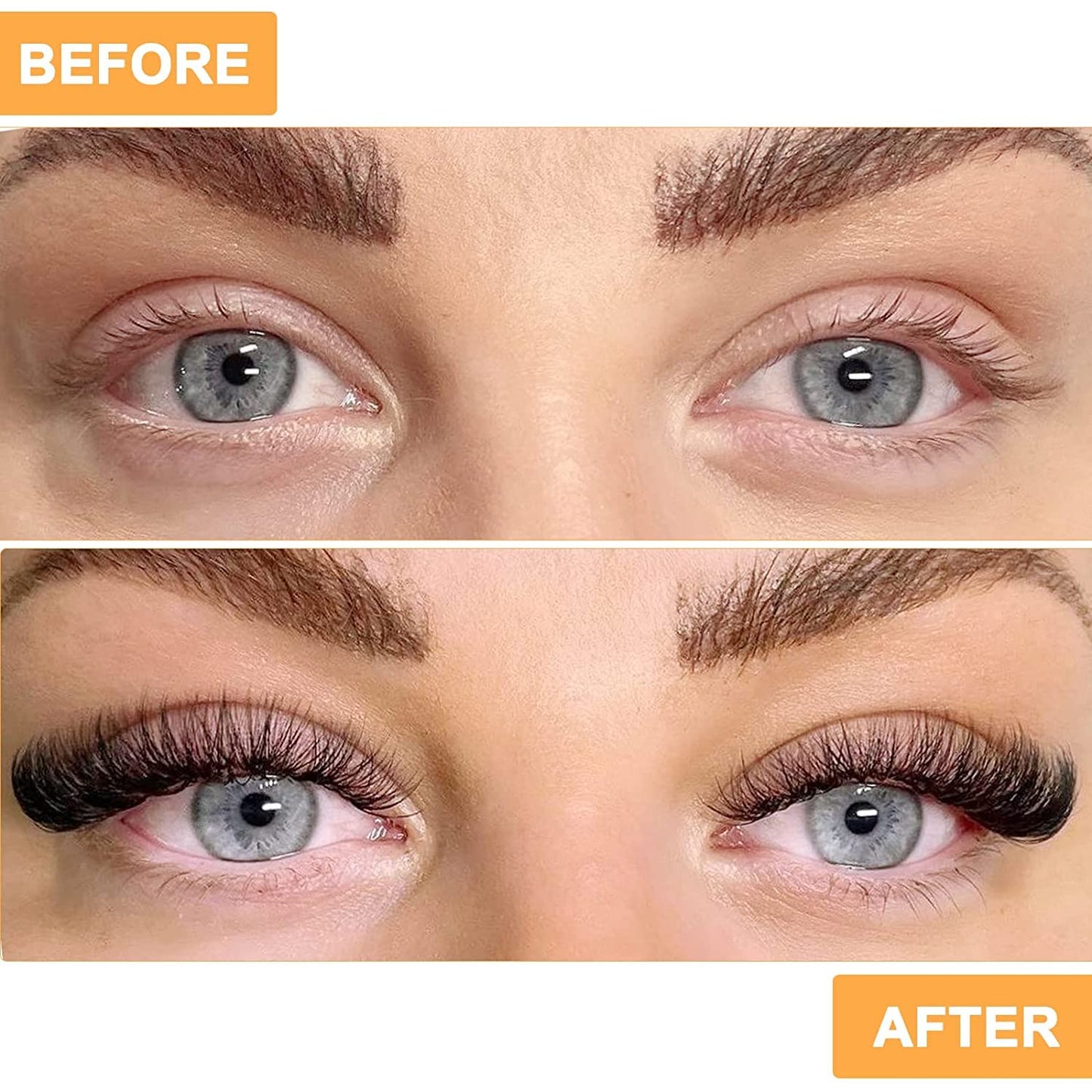 B&Qaugen Lash Clusters 50D-D-18 Individual Lashes 280 Clusters False Eyelash Extensions at Home (50D-D, 18MM)
