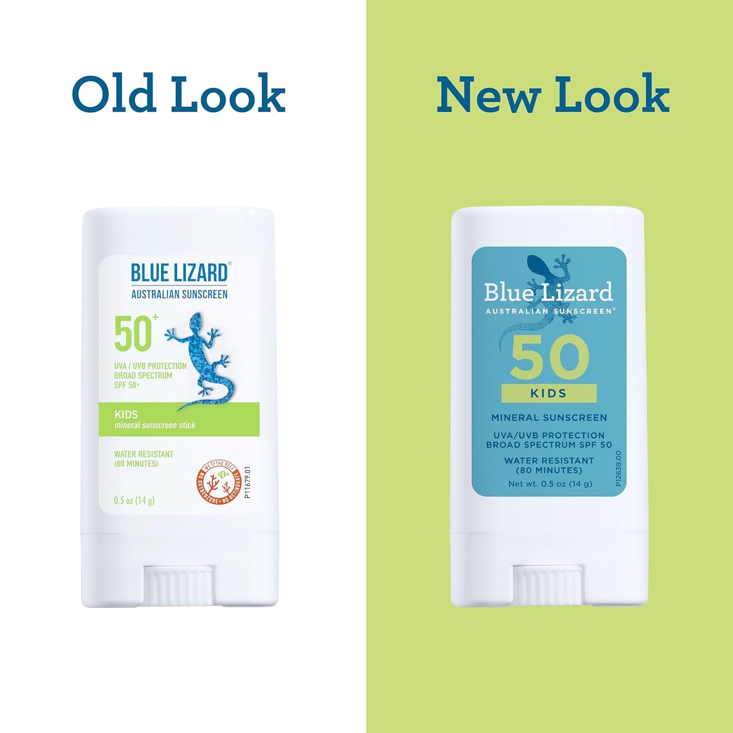 BLUE LIZARD Mineral Sunscreen Stick with Zinc Oxide SPF 50+ Water Resistant UVA/UVB Protection Easy to Apply Fragrance Free, Kids, Unscented, 0.5 oz