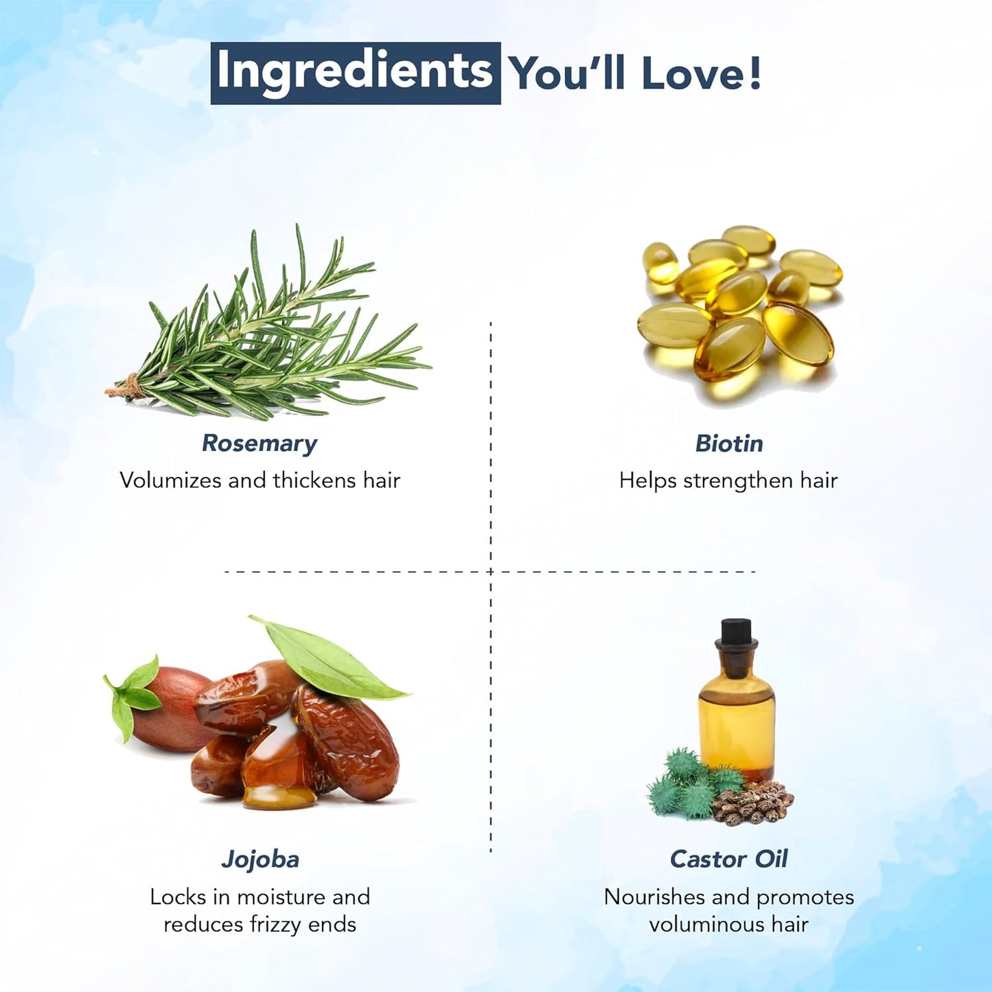 Botanic Hearth 100% Pure Rosemary Oil For Hair Growth (2 fl oz)| Infused with Biotin, Jojoba & Castor Oil | Hair Oil Repairs Dry Damaged Hair, Strengthening, Healthier Hair- Hair Tonic