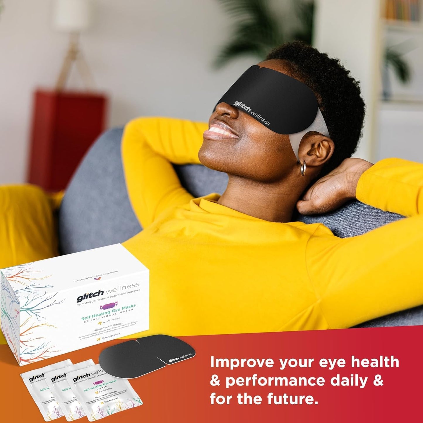 Steamtech Self Heated Eye Mask - 10 Eye Doctor Approved Warm Eye Compress for Dry Eyes - Self Heating Eye Mask for Fatigue & Dryness – Perfect Dry Eye Relief Product, Spa Experience