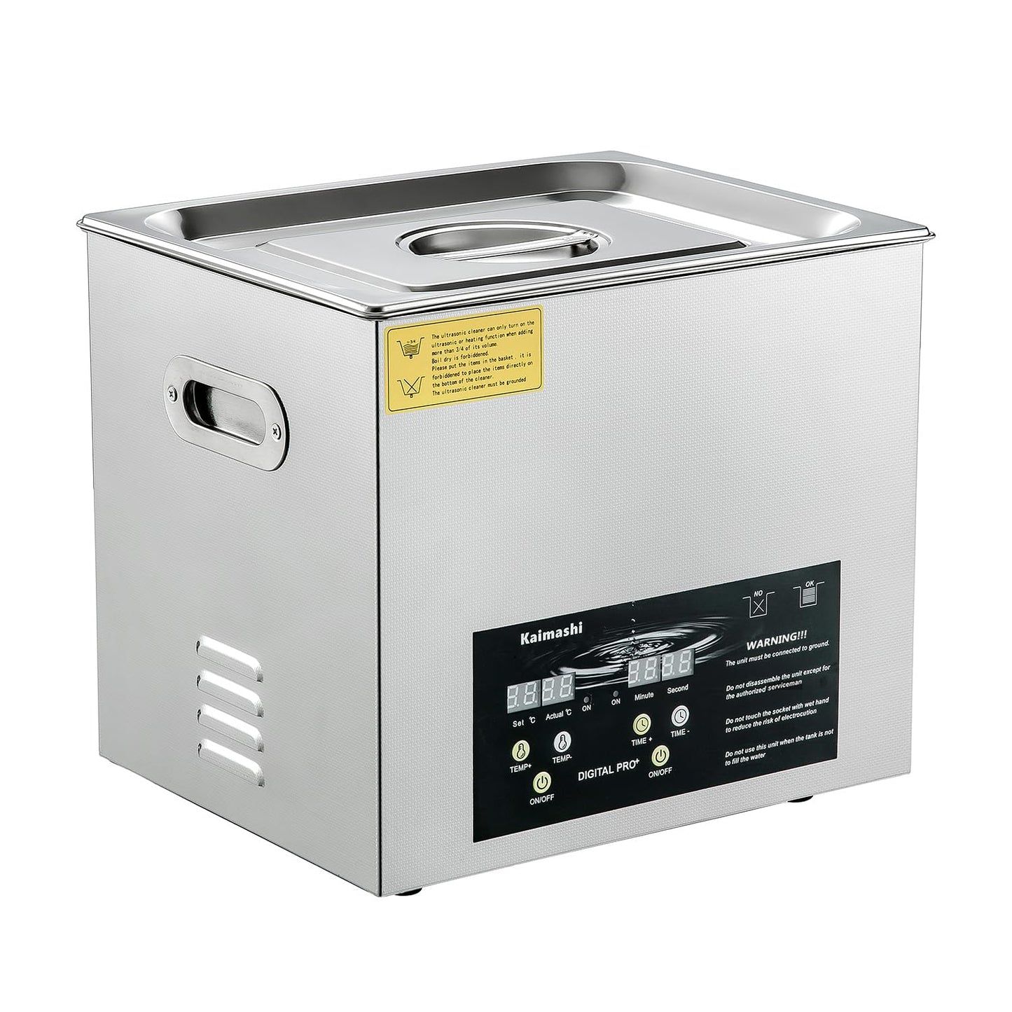 Professional Ultrasonic Cleaning Machine 10L with Digital Timer and Heater, Stainless Steel Ultrasound Cleaner for Cleaning Circuit Board Parts Dental Instruments