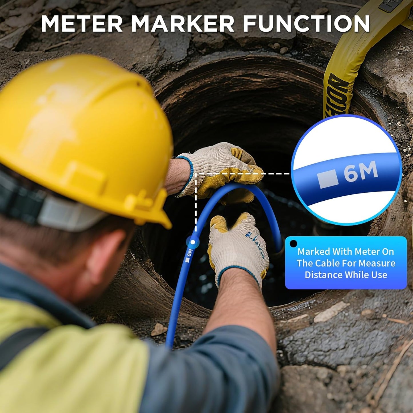 Okk Sewer Camera with Locator, Drain Camera 300ft, Pipe Inspection with 512Hz Sonde, Self-Leveling, Industrial Endoscope with DVR, 9" LCD, Meter Counter, 7mm Cable, IP68 Waterproof, 12 LEDs, 32GB Card