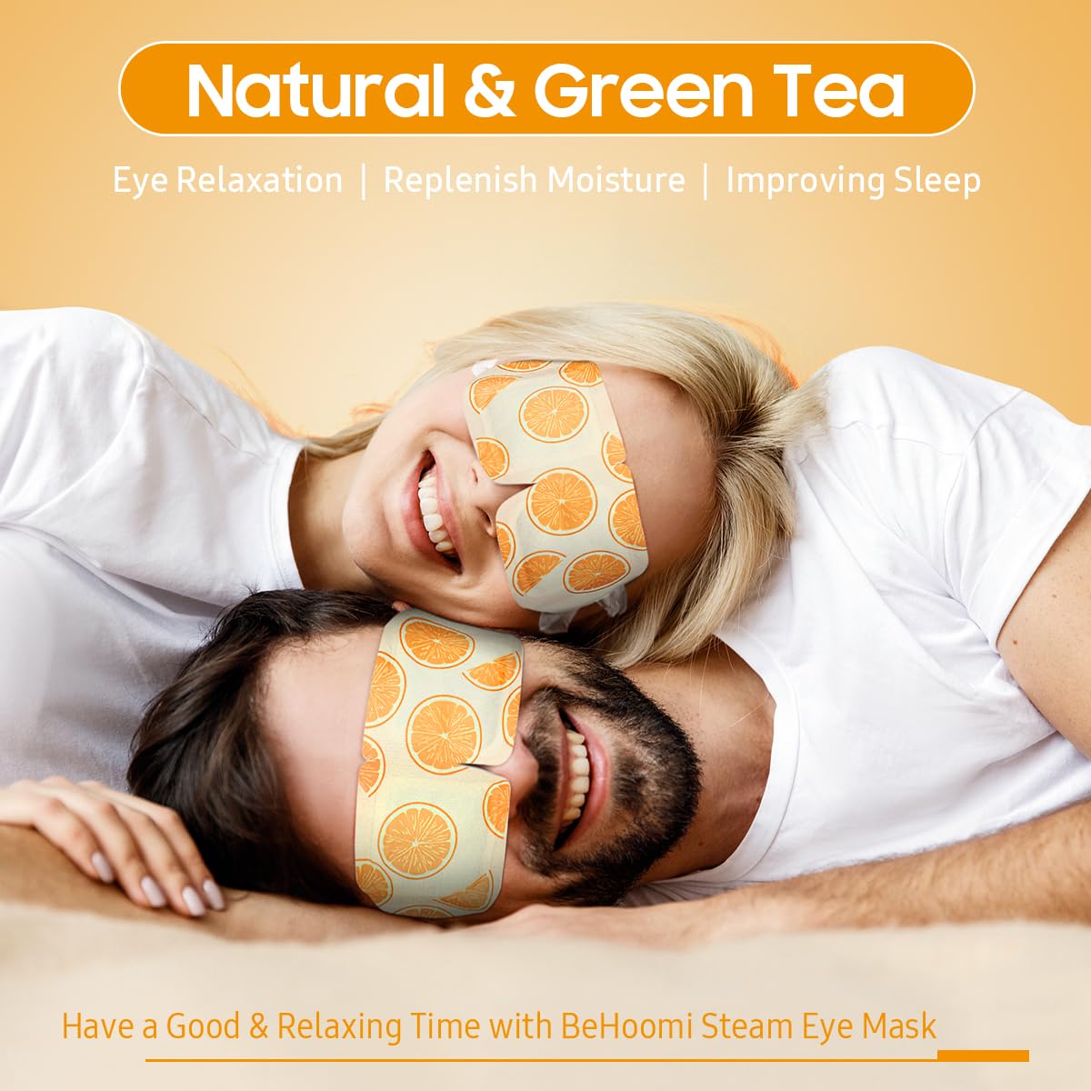 Steam Eye Mask, 20 Packs Heated Eye Mask Warm Compress for Eyes, Disposable Self Heating Eye Mask for Sleep, Spa, Travel Essentials & Relaxation Gifts for Women, Men (Sweet Orange)