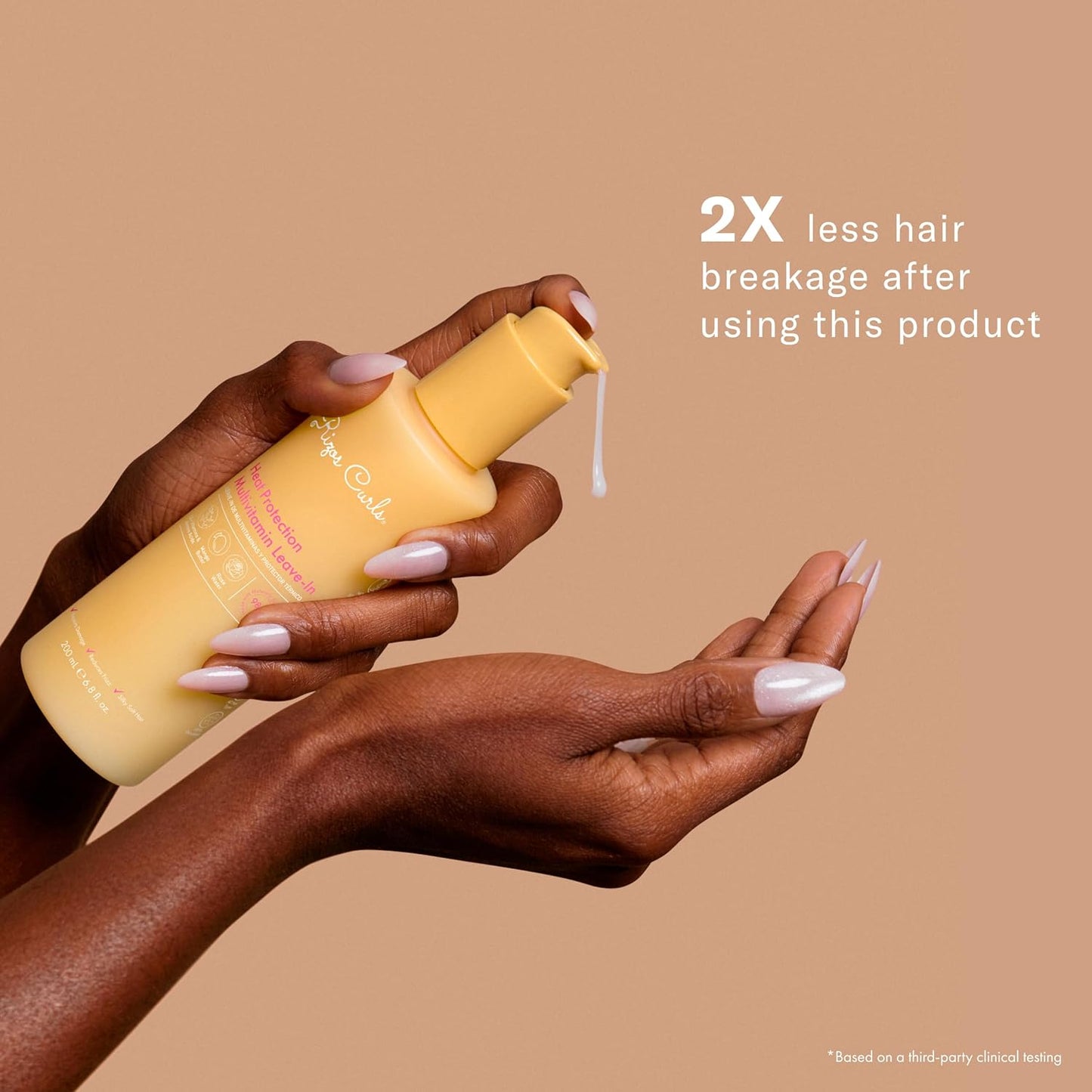 Rizos Curls Multivitamin Leave-In Heat Protection Up to 450°F – Strengthen, Repair & Add Shine to Straight, Wavy, Curly, Coily Hair Types 1a–4c – Sulfate & Paraben Free