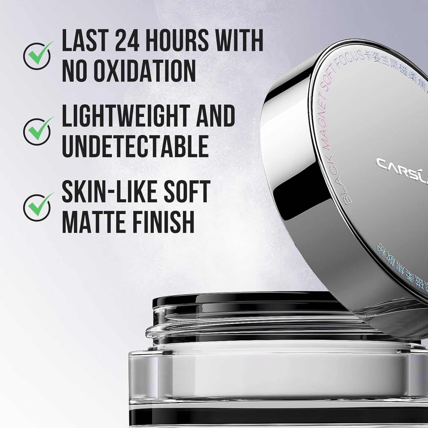 Soft Focus Loose Setting Powder, Waterproof, Matte, Oil Control, Shine Free, Talc-Free Face Powder Makeup, 24H Longwear Finishing Powder, 003 Translucent For Sensitive