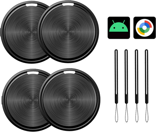 Air Tags-4 Pack Android Tracker Tag Works with Google Find Hub App(Android Only), Loud Sound, Replaceable Battery, for Keys, Suitcase, Backpack, Luggage, Wallet