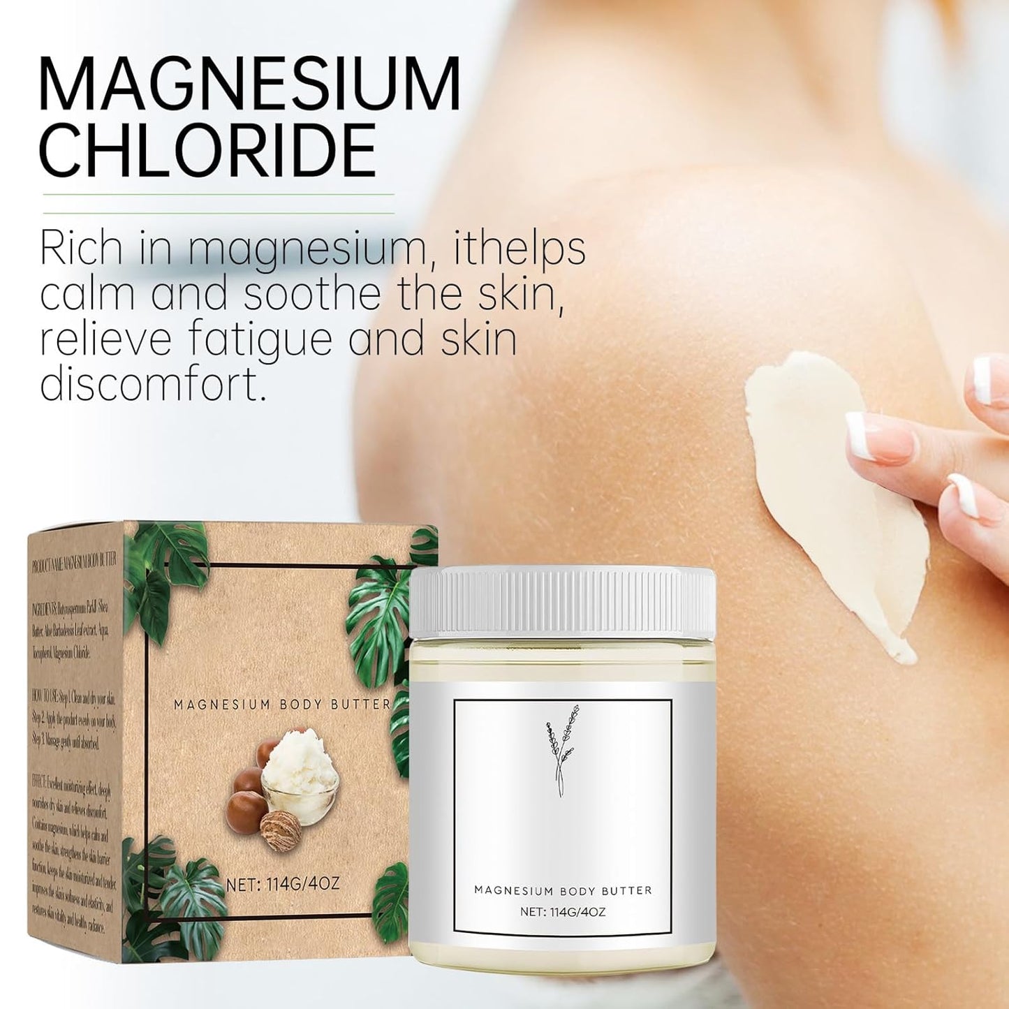 Mama-Bear Neuropathy Cream, Neuropathy Mama Oasis Lotion, Magnesium Body Butter, Magnesium Cream for Neuropathy, Deeply Moisturizes Skin, Keep Soft Smooth (1PCS)
