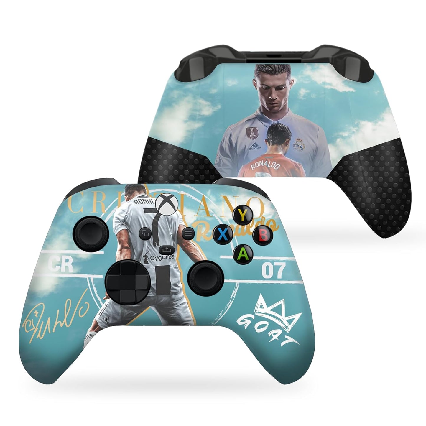 DreamController Ronaaldo Custom X-box Controller Wireless compatible with X-box One/Series X/S Proudly Customized in USA I Permanent HYDRODIP Print(NOT JUST A SKIN)(MODDED)
