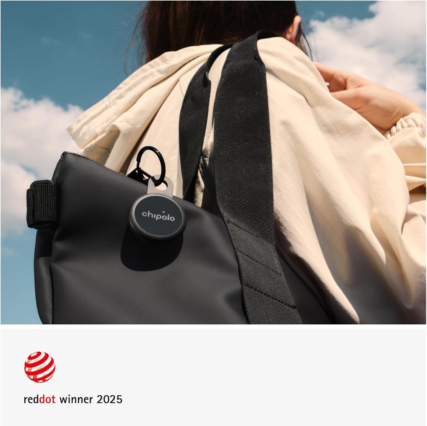 Chipolo LOOP - Rechargeable Bluetooth Tracker for Key and Pocket Location, Compatible with Apple or Google, Call Your Phone & Out of Range Alerts for Android (Navy)