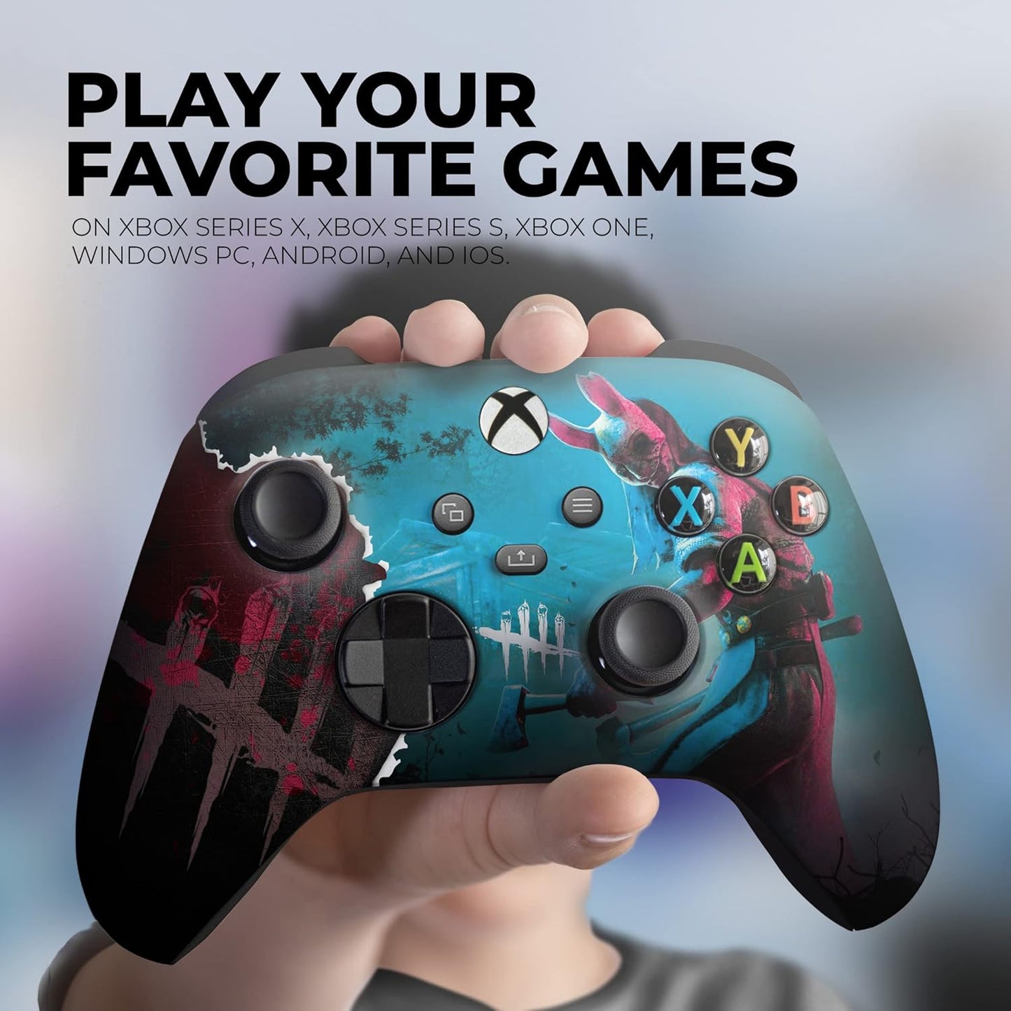 DreamController Dead By Daylighht Custom X-box Controller Wireless compatible with X-box One/Series X/S Proudly Customized in USA with Permanent HYDRO-DIP Printing(NOT JUST A SKIN) (MODDED)